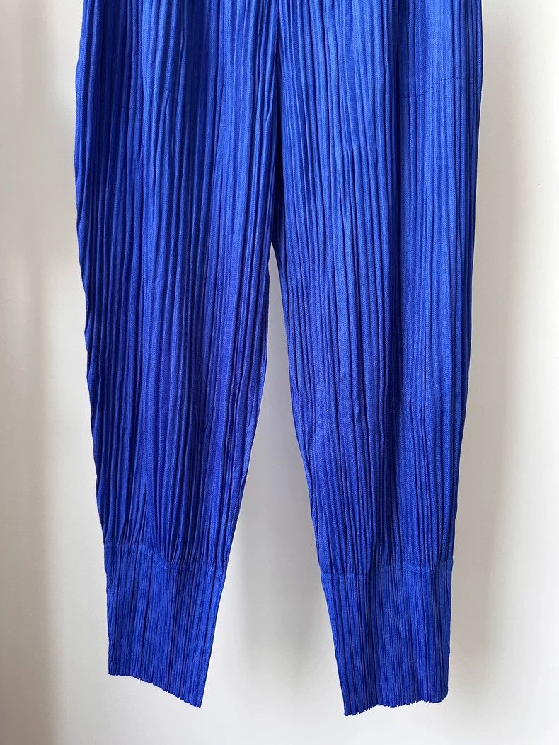 Issey Miyake Issey Miyake size:2 Blue pleated puff pants Size 31" - 4 Thumbnail