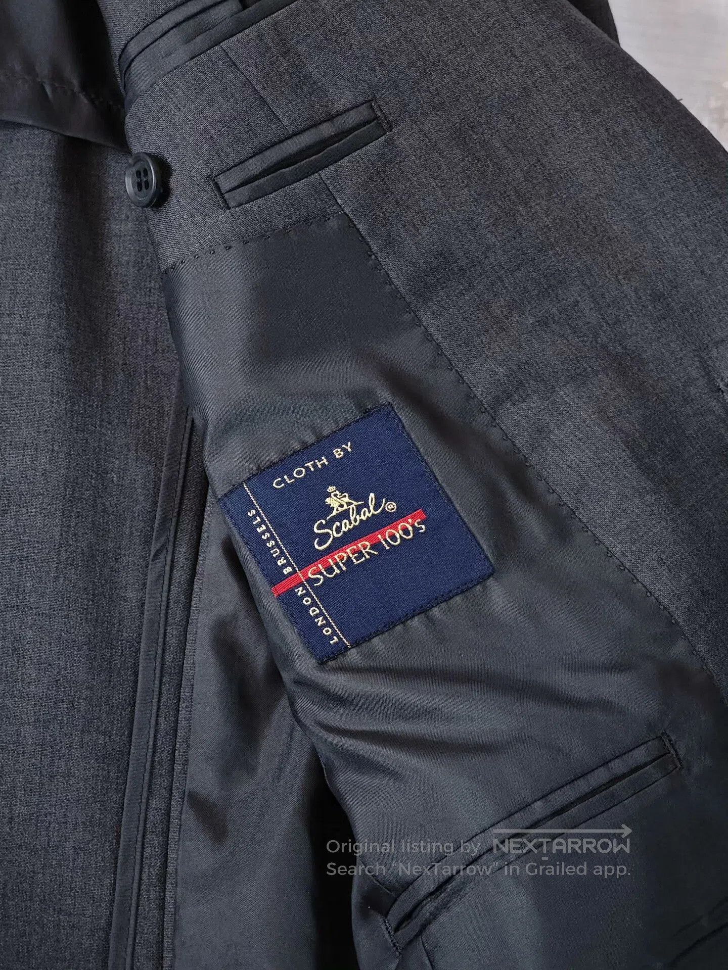 SCABAL SCABAL Gray Custom Wool Suit. Size US M / EU 48-50 / 2 - 7 Thumbnail
