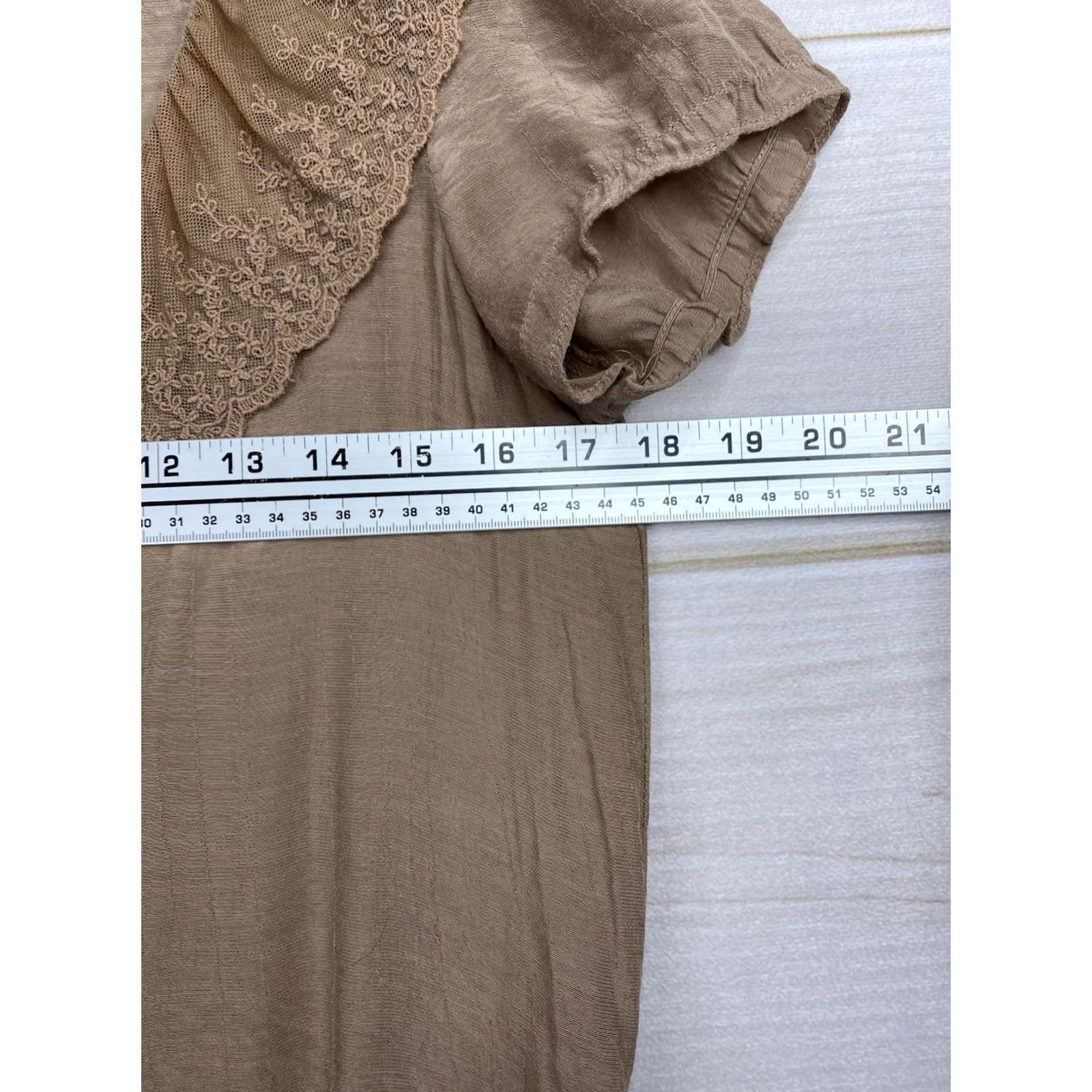 Etro Mine Womens Top L Brown Lace Trim Peplum Boho Coquette Retro Y2K Shirt Girls Ladies Brown Lace Trim Peplum Top Size L / US 10 / IT 46 - 3 Thumbnail