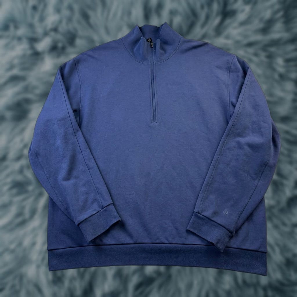 Lululemon Lululemon Mens Sweater Extra Large Blue Half Zip French Terry Oversized Size US S / EU 44-46 / 1 - 1 Thumbnail