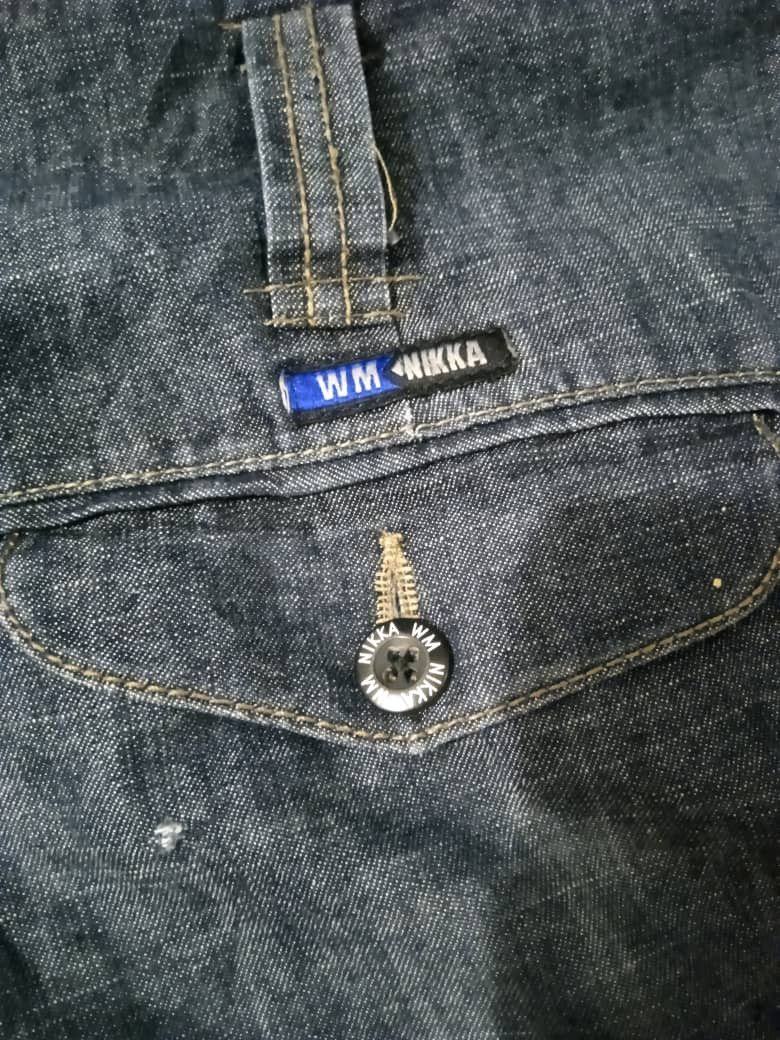 Japanese Brand × Vintage Vtg Denim WM Nikka Multiple Cargo Baggy Size US 32 / EU 48 - 2 Thumbnail