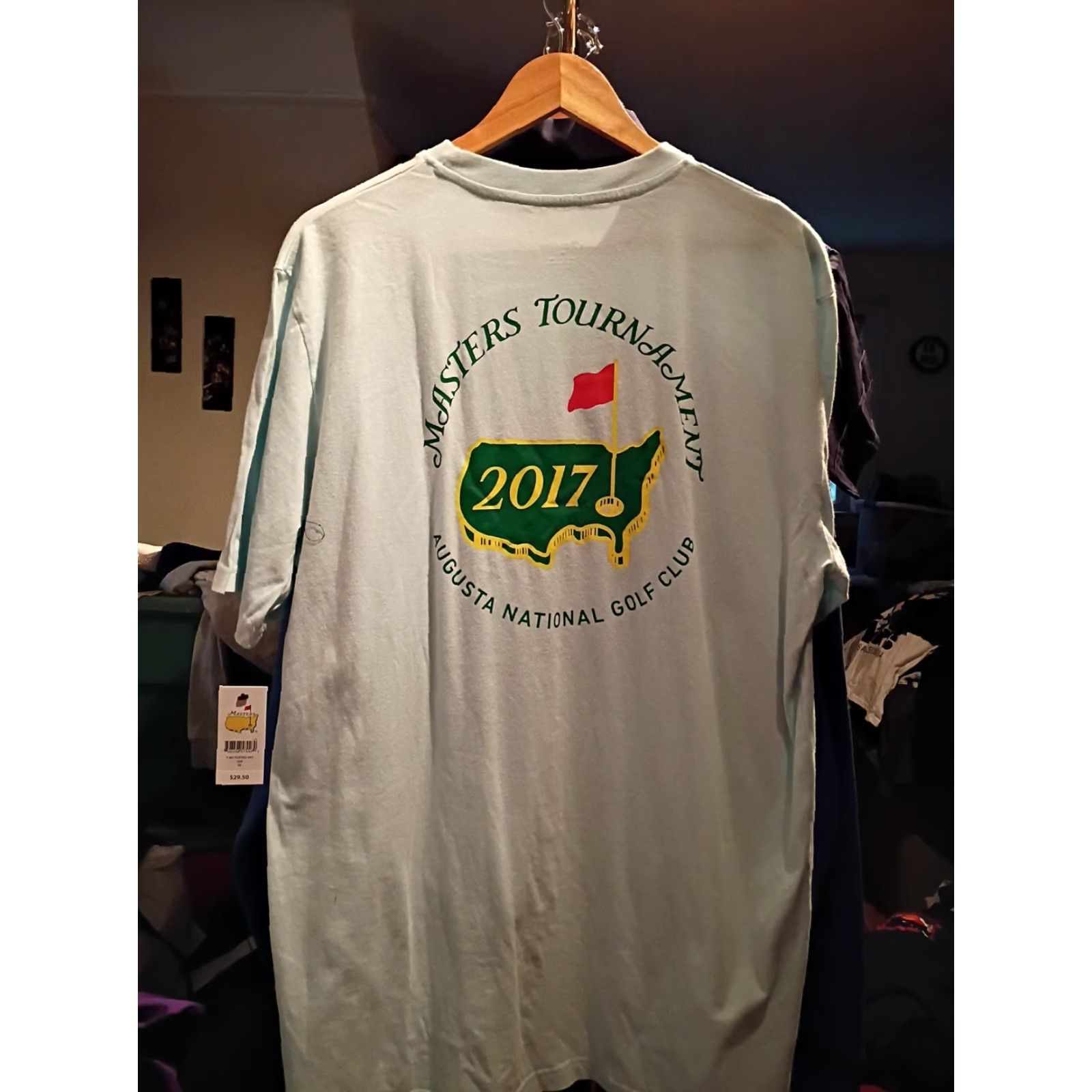 Vintage New With Tags Masters T-shirt 2017 Size XL Made In India Official PGA GOLF Size US XL / EU 56 / 4 - 3 Thumbnail