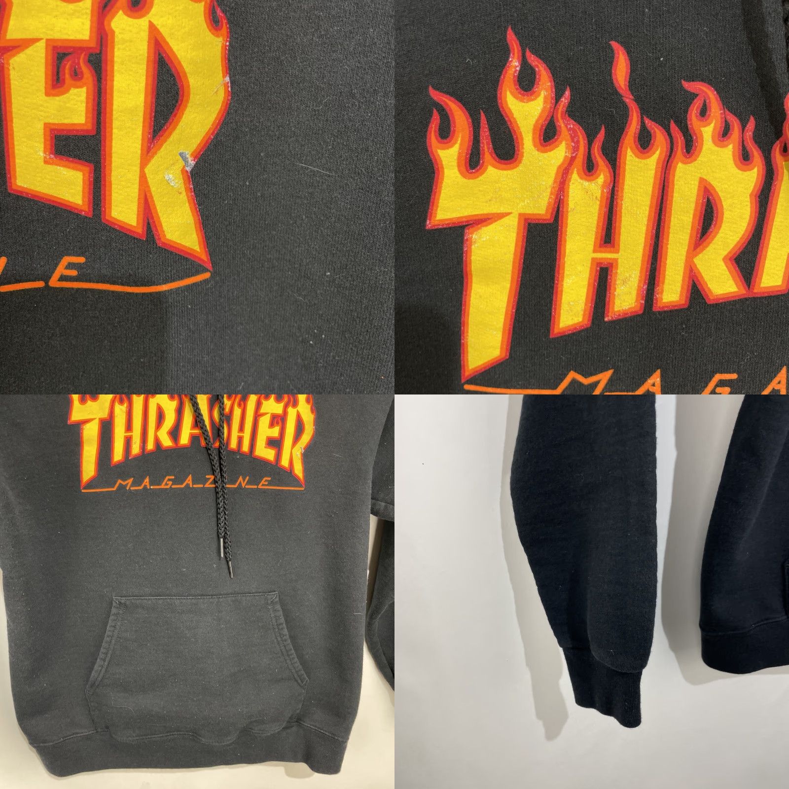 Thrasher Thrasher Flame Hoodie Men Sweatshirt Black Small Hooded Logo Pullover Crew Neck Knit Cotton Skateboarding Fashion Size US S / EU 44-46 / 1 - 8 Thumbnail