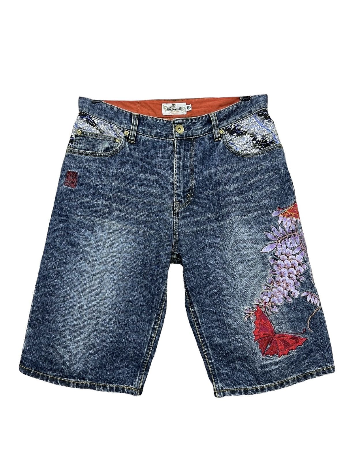 Other 🔥Vintage KARAKURI TAMASHI Butterfly Ambroidered Tattoo Wear Size US 30 / EU 46 - 3 Thumbnail