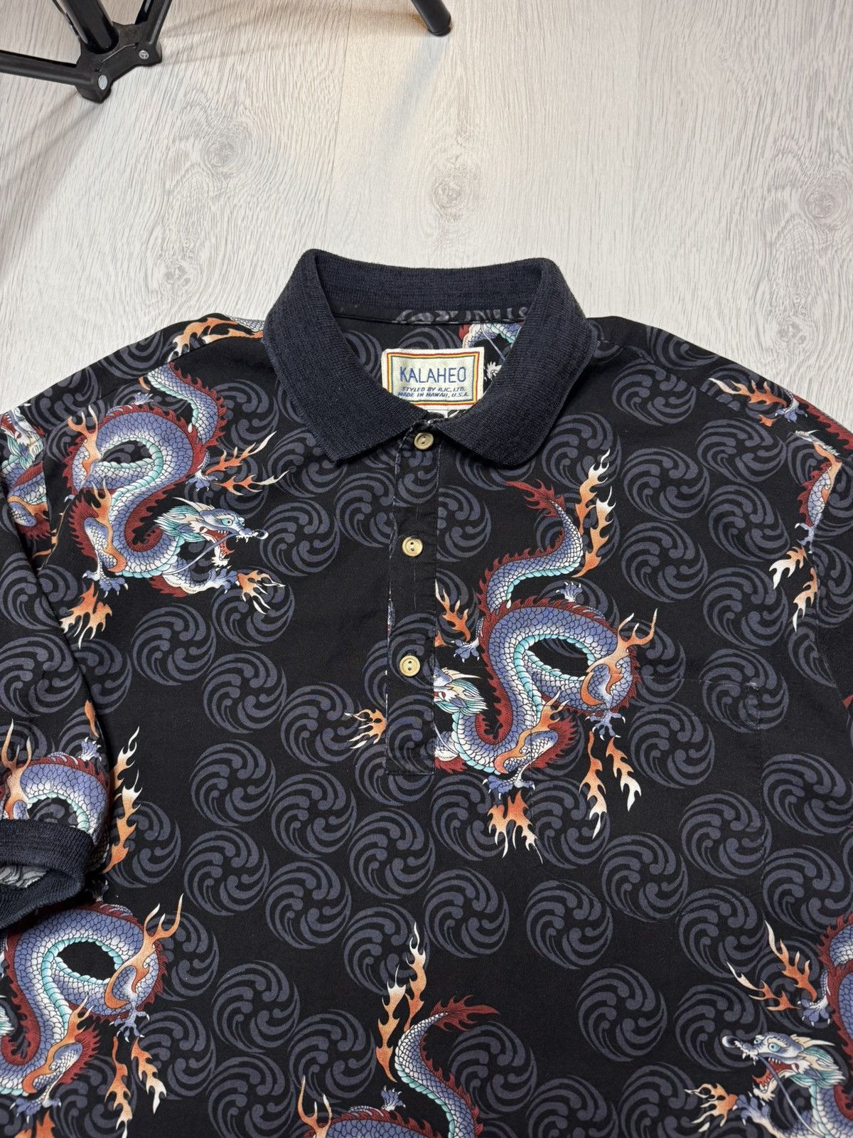 Kalaheo Vintage Kalaheo Dragon Hawaiian Button Shirt L Size Size US L / EU 52-54 / 3 - 3 Thumbnail