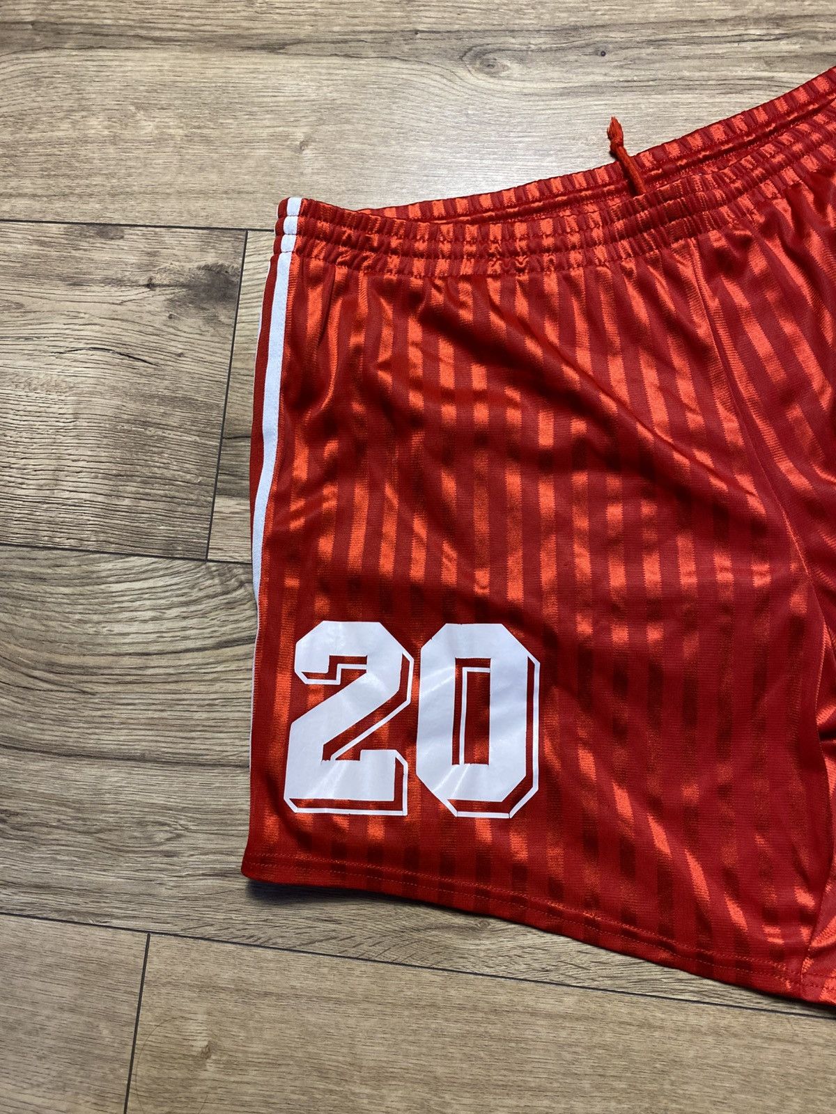 Adidas Vintage Adidas Football Shorts Red Shadow Stripe 80s 90s M Size US 32 / EU 48 - 3 Thumbnail
