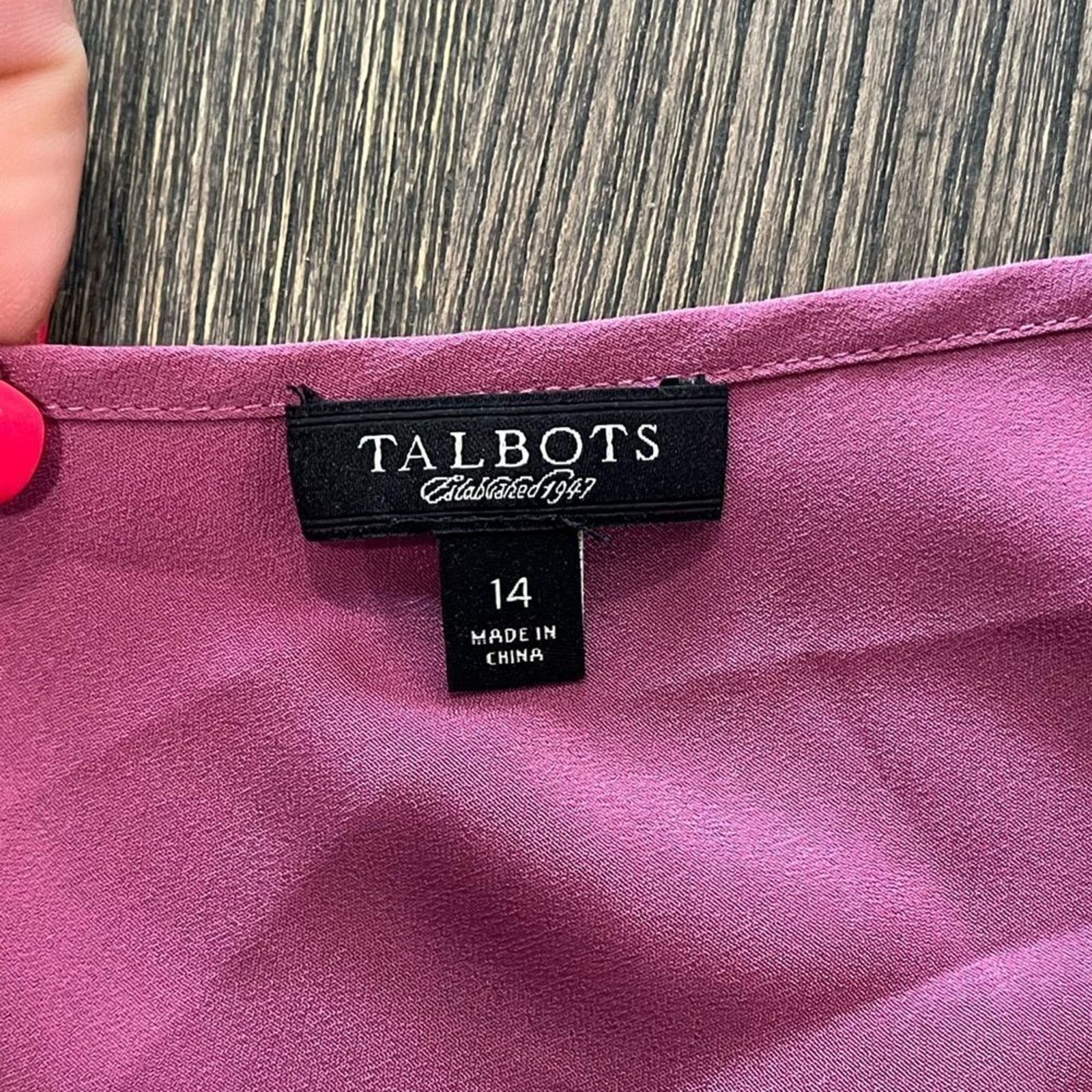 Vintage Talbots 100% Silk Bubblegum Pink Cami Tank Top Size 14 Size XL / US 12-14 / IT 48-50 - 2 Thumbnail