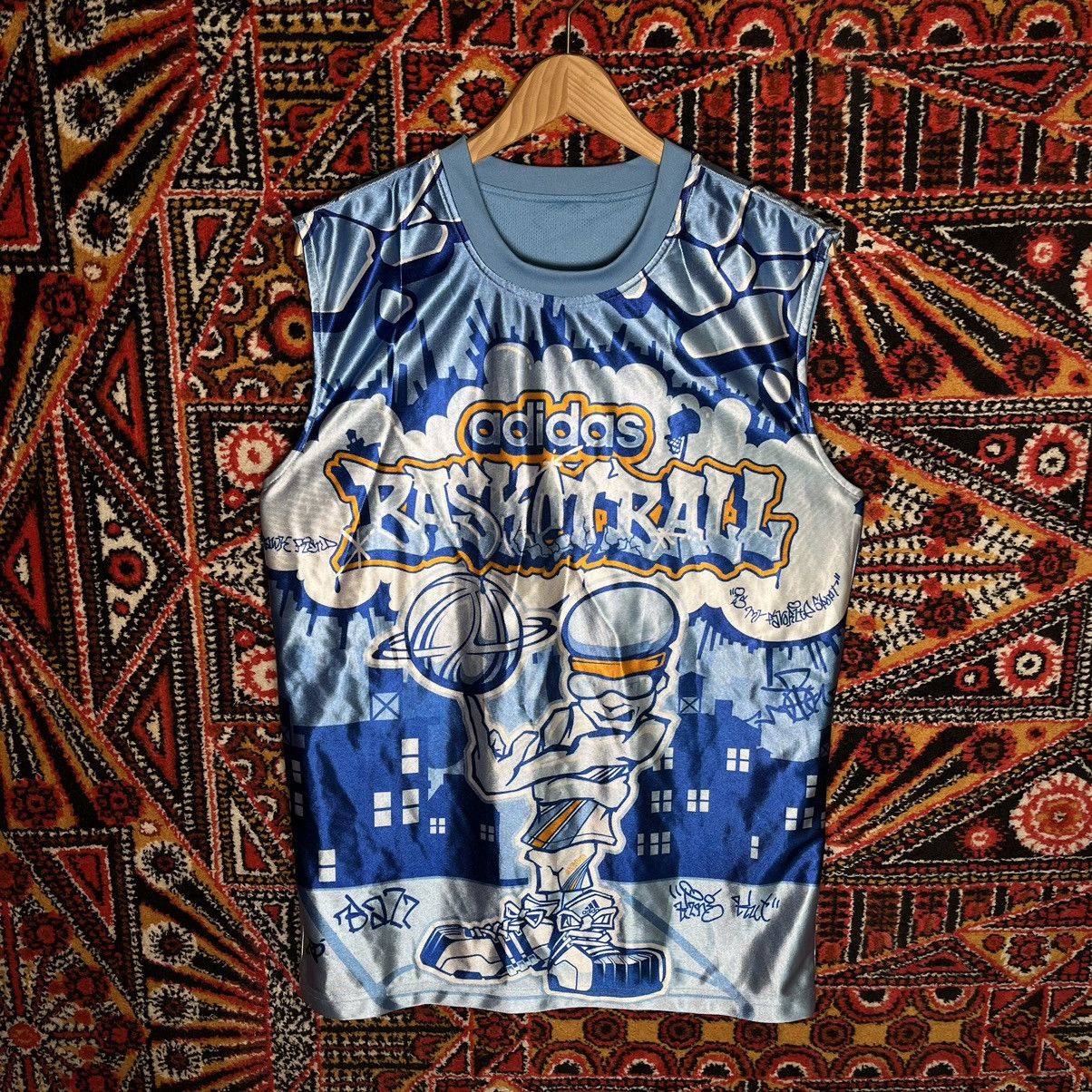 Adidas Vintage Adidas Backetball Rap double sided T-shirt🏀 Size US M / EU 48-50 / 2 - 2 Thumbnail