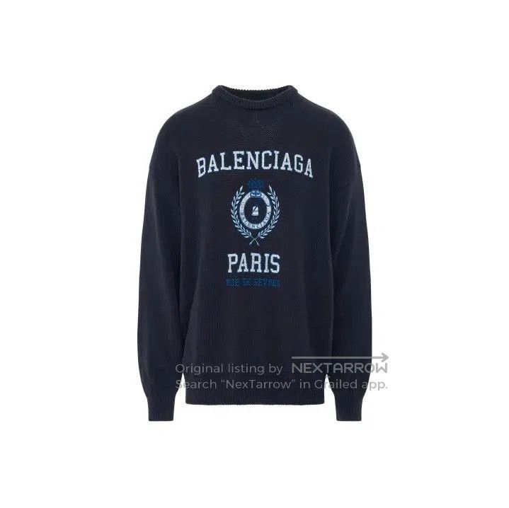 Balenciaga Balenciaga SS22 Logo Crewneck Sweater for Men. Size US S / EU 44-46 / 1 - 1 Thumbnail