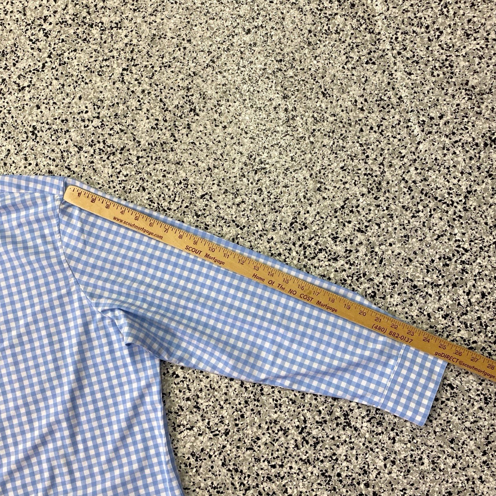Mizzen+Main Mizzen+Main Button-Up Shirt Men 2XL Blue Check Leeward Trim Fit Stretch Shirt Size US XXL / EU 58 / 5 - 4 Thumbnail