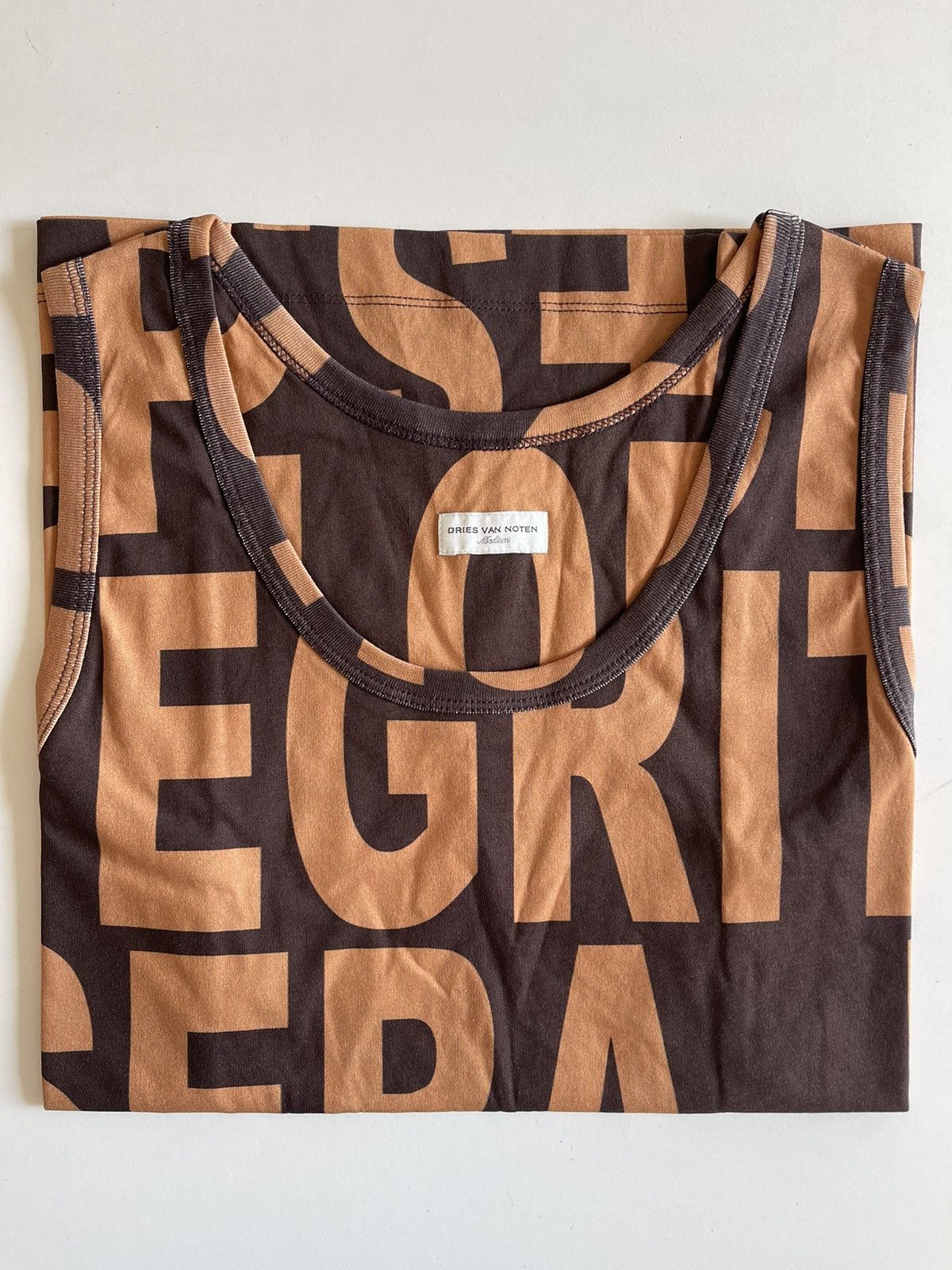 Dries Van Noten Helio Letter Print Tank Top Size US M / EU 48-50 / 2 - 6 Thumbnail