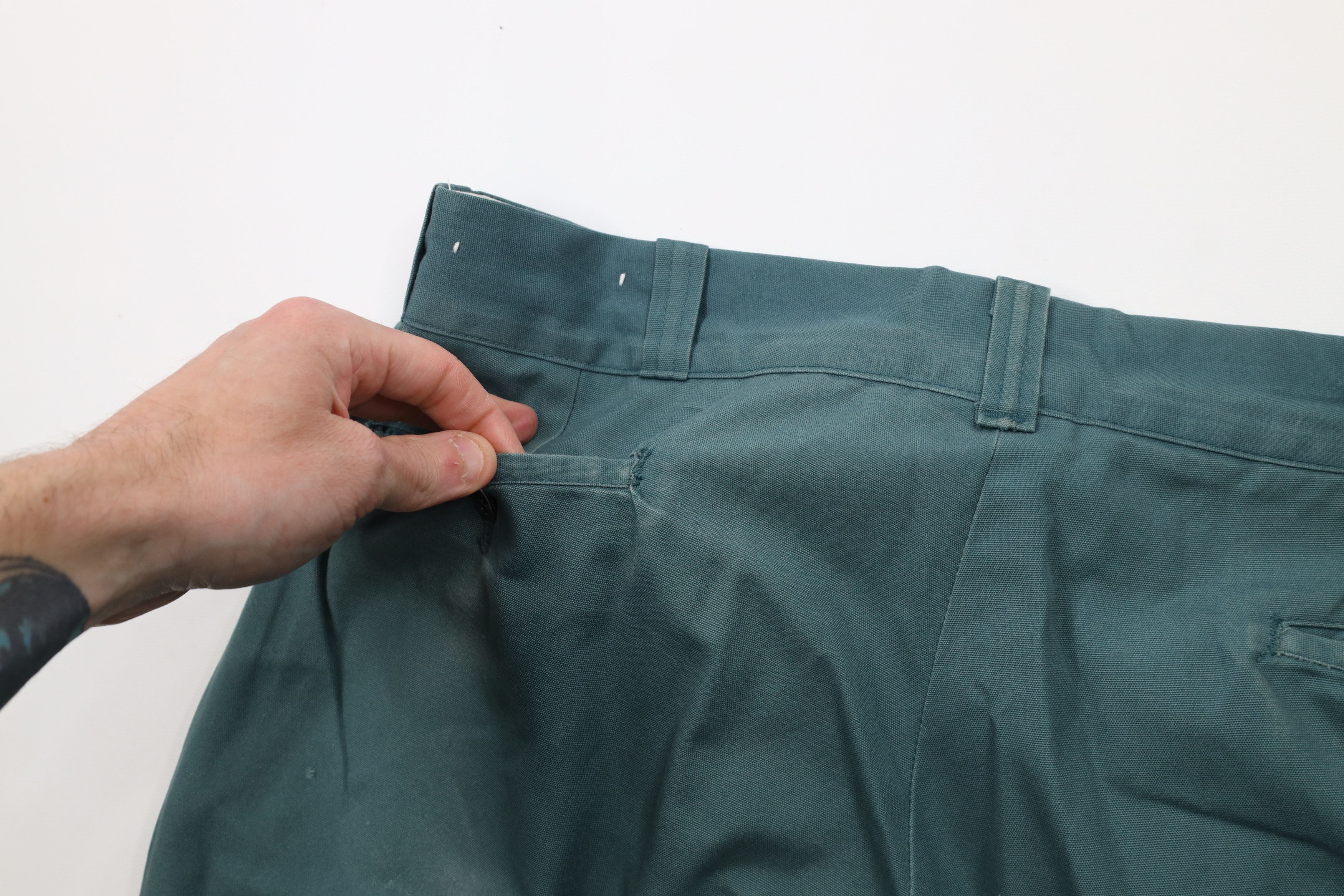 Vintage 70s Big Mac Mechanic Work Wide Leg Pants Green USA