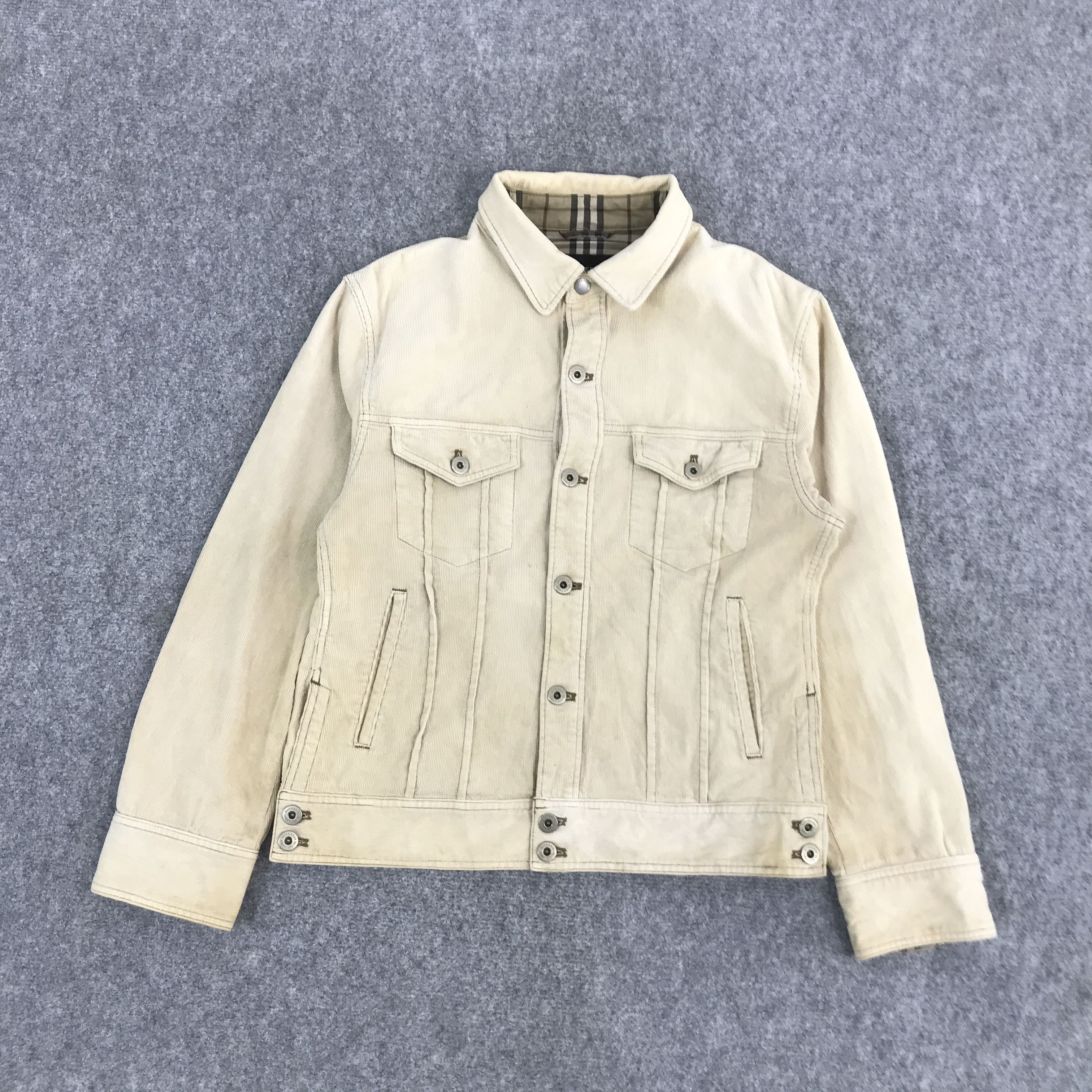 BURBERRY CORDUROY BUTTON UP JACKET