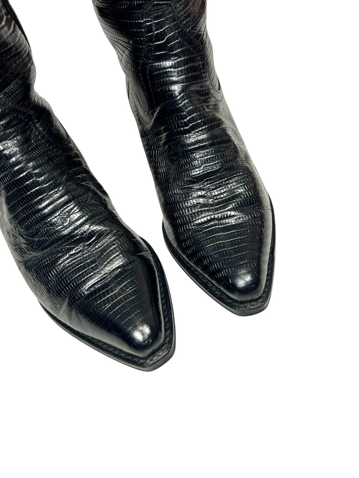 Cowboy Equipment Vintage Black Leather Western Cowboy Biker boots Size US 6 / IT 36 - 6 Thumbnail