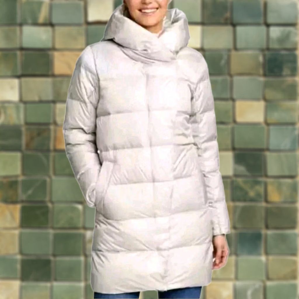 Eddie Bauer Eddie Bauer 650 Down Light Gray Cirruslite Wrap Hood Zip Puffer Coat Womens M Size M / US 6-8 / IT 42-44 - 1 Thumbnail