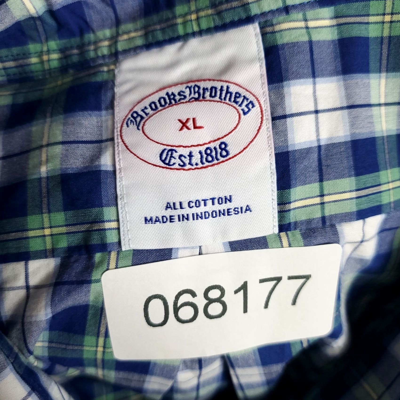 Brooks Brothers Brooks Brothers Shirt Mens XL Blue Green Plaid Button-Up Long Sleeve Casual Button-Down Collar Size US XL / EU 56 / 4 - 7 Thumbnail