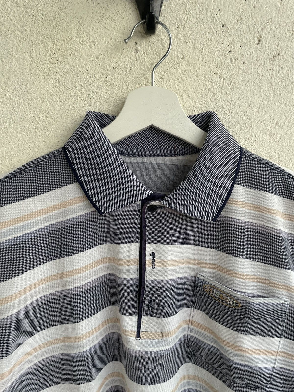 Burberry 2000s Missoni Long Polo Shirt Stripped Y2K Ysl Burberry y’s Size US L / EU 52-54 / 3 - 2 Thumbnail