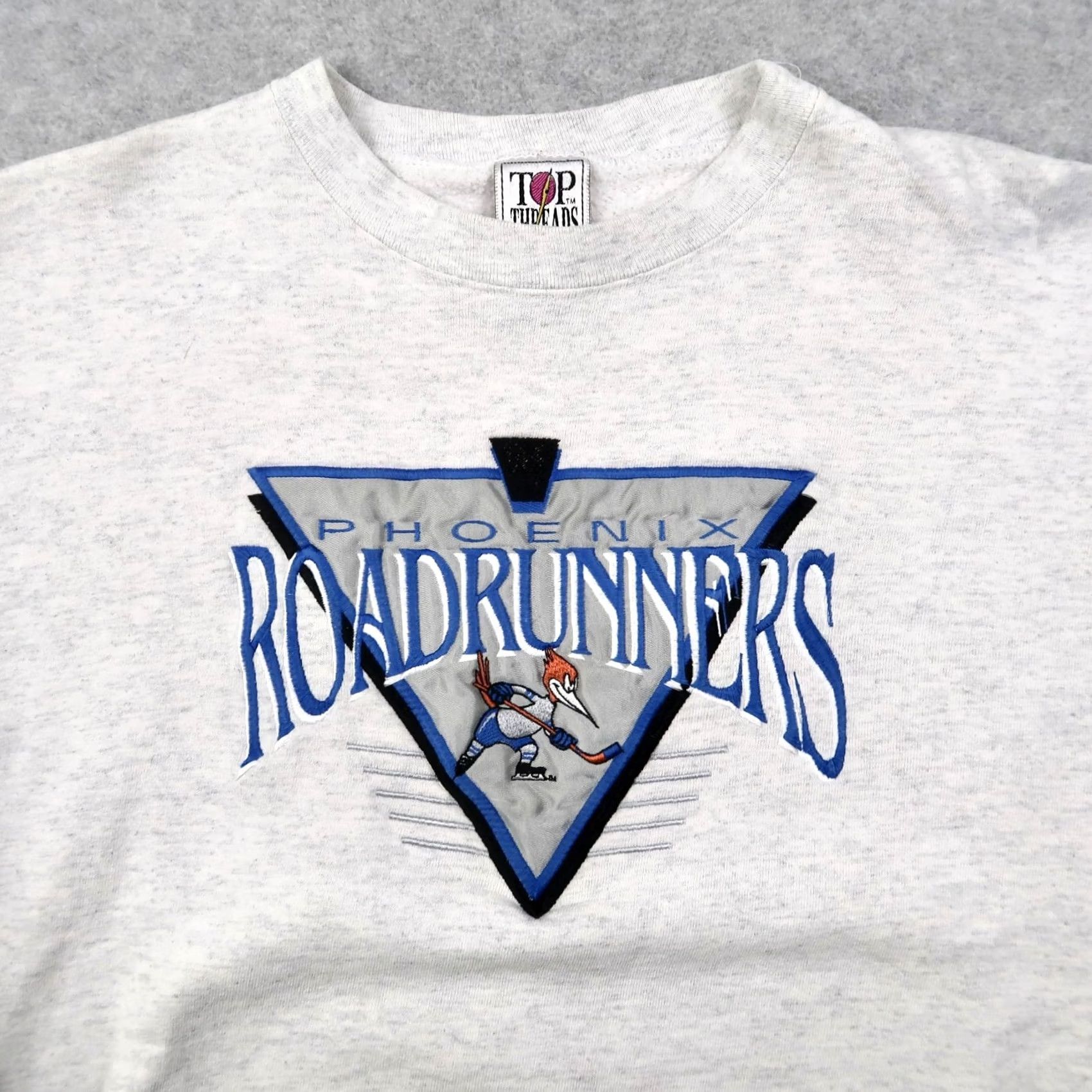 Vintage VINTAGE 90s Phoenix Roadrunners Sweatshirt Hockey Gray XL XLarge Crewneck USA Men Sweatshirt Graphic Print 90s Milwaukee? Size US XL / EU 56 / 4 - 3 Thumbnail