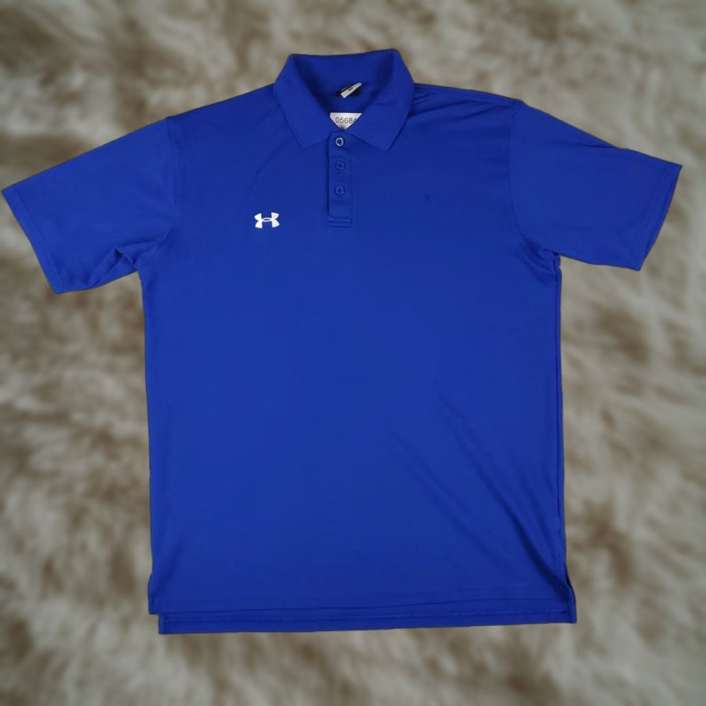 Under Armour Under Armour Polo Shirt Mens Medium Blue Polo Shirt Mens Regular Blue Logo American Classic Sports Polo Shirt Mens Size US M / EU 48-50 / 2 - 1 Thumbnail