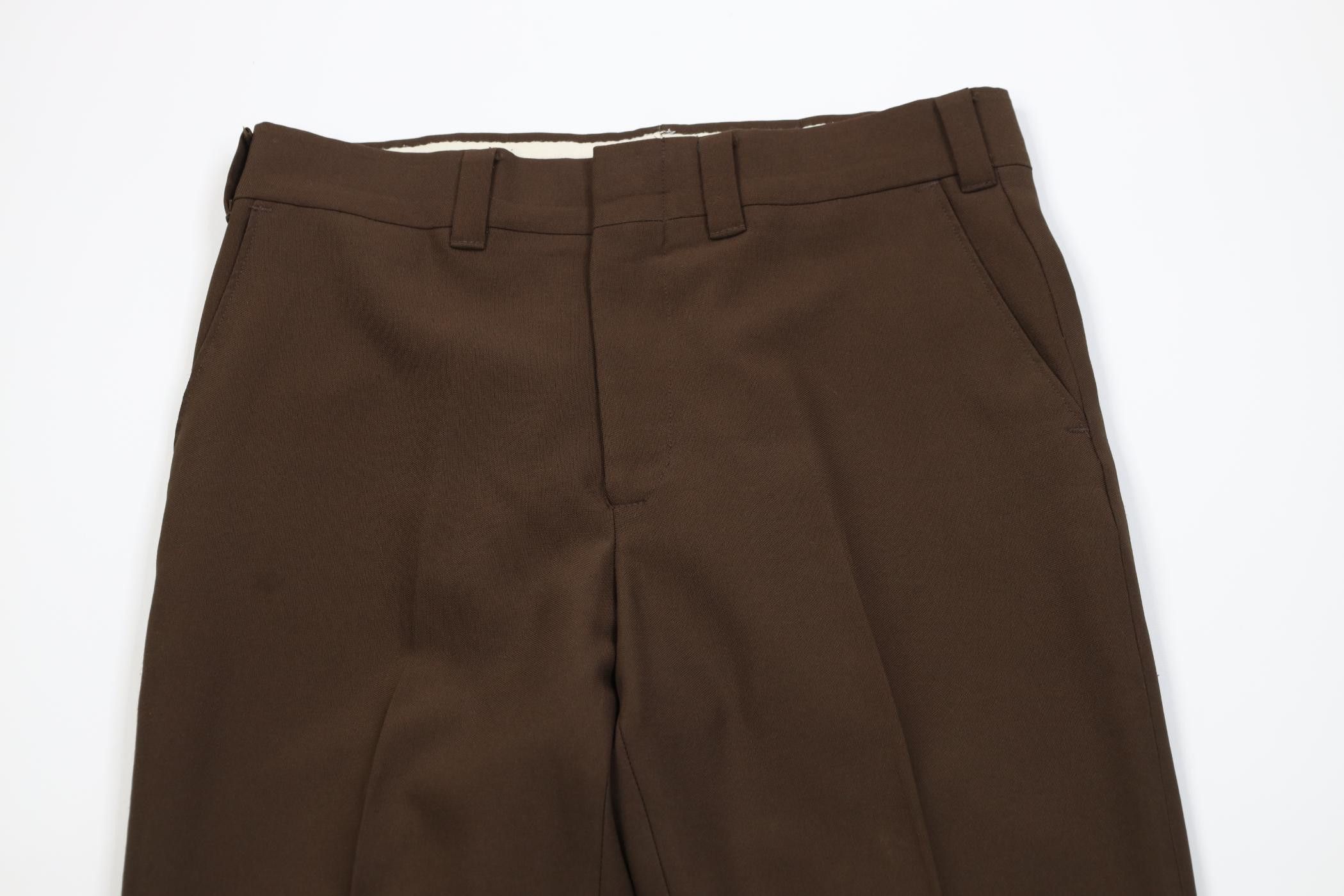 Vintage Vintage 70s Streetwear Bell Bottoms Chino Pants Brown USA Size US 34 / EU 50 - 1 Thumbnail