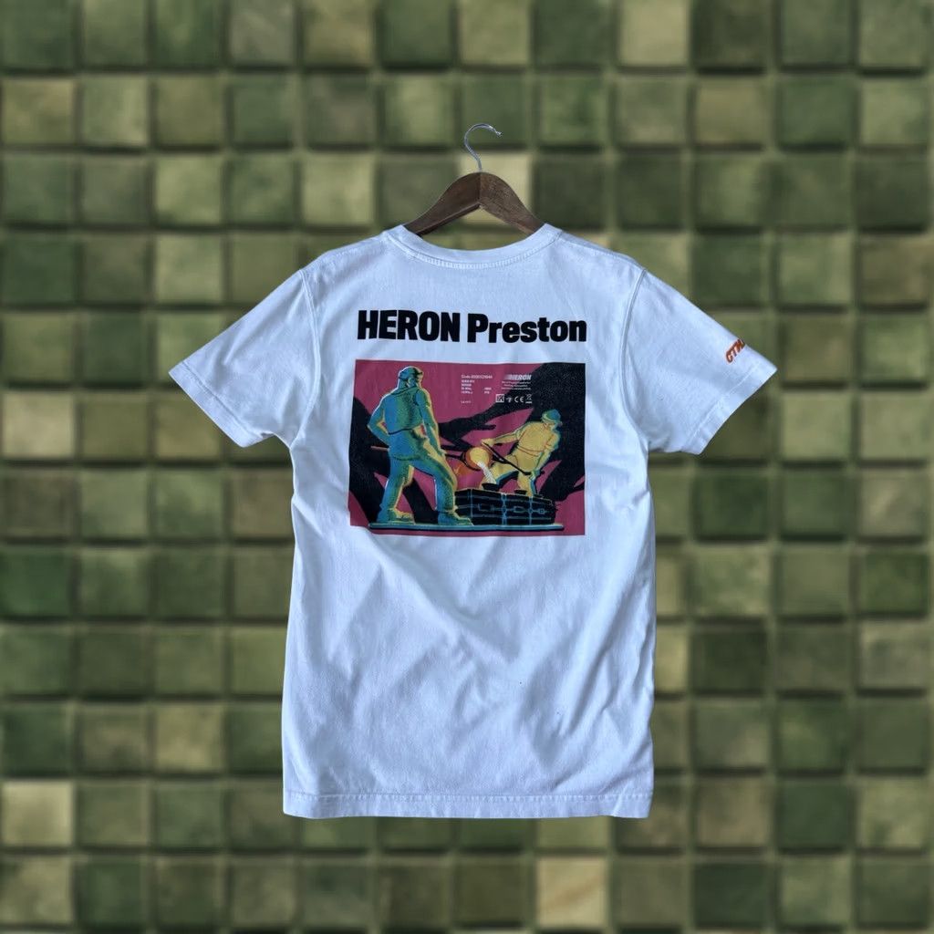Heron Preston Heron Preston Shirt Mens XS White Metal Worker Logo Size Size US XS / EU 42 / 0 - 1 Thumbnail