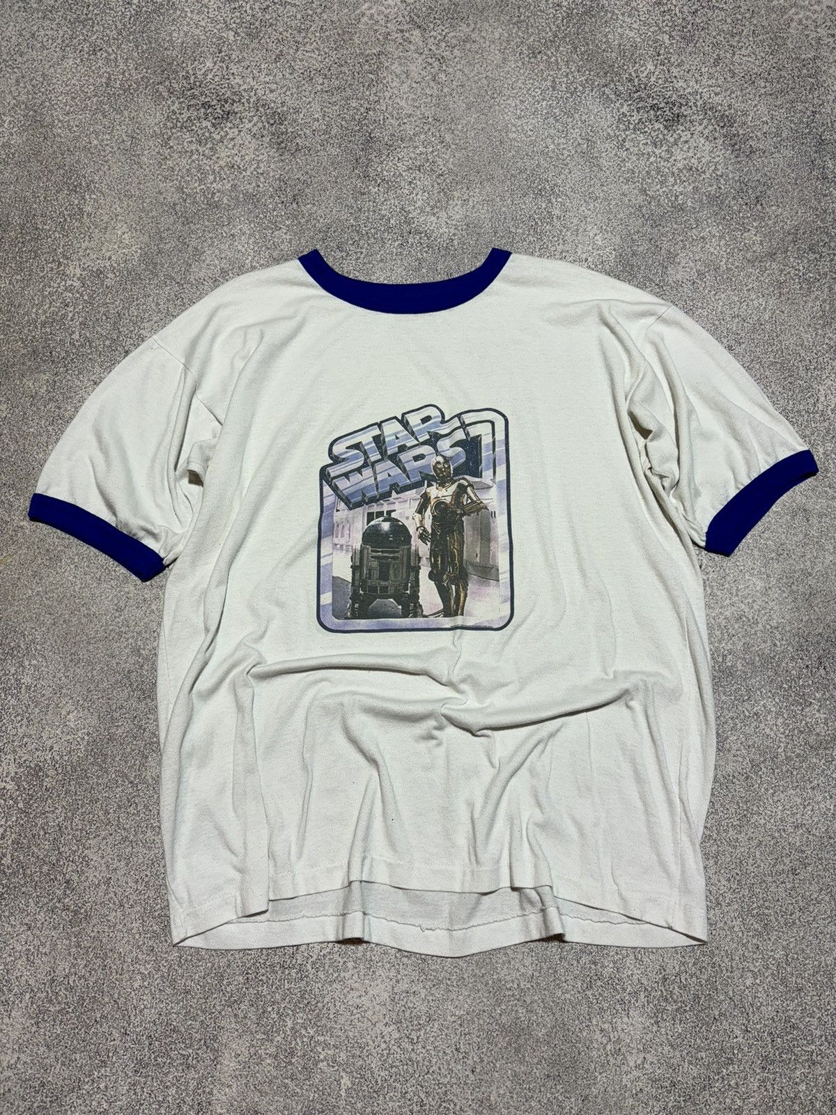 Star Wars × Vintage Vintage 1977 Star Wars Ringer Style Screen Tees Mens XL Size US XL / EU 56 / 4 - 1 Thumbnail
