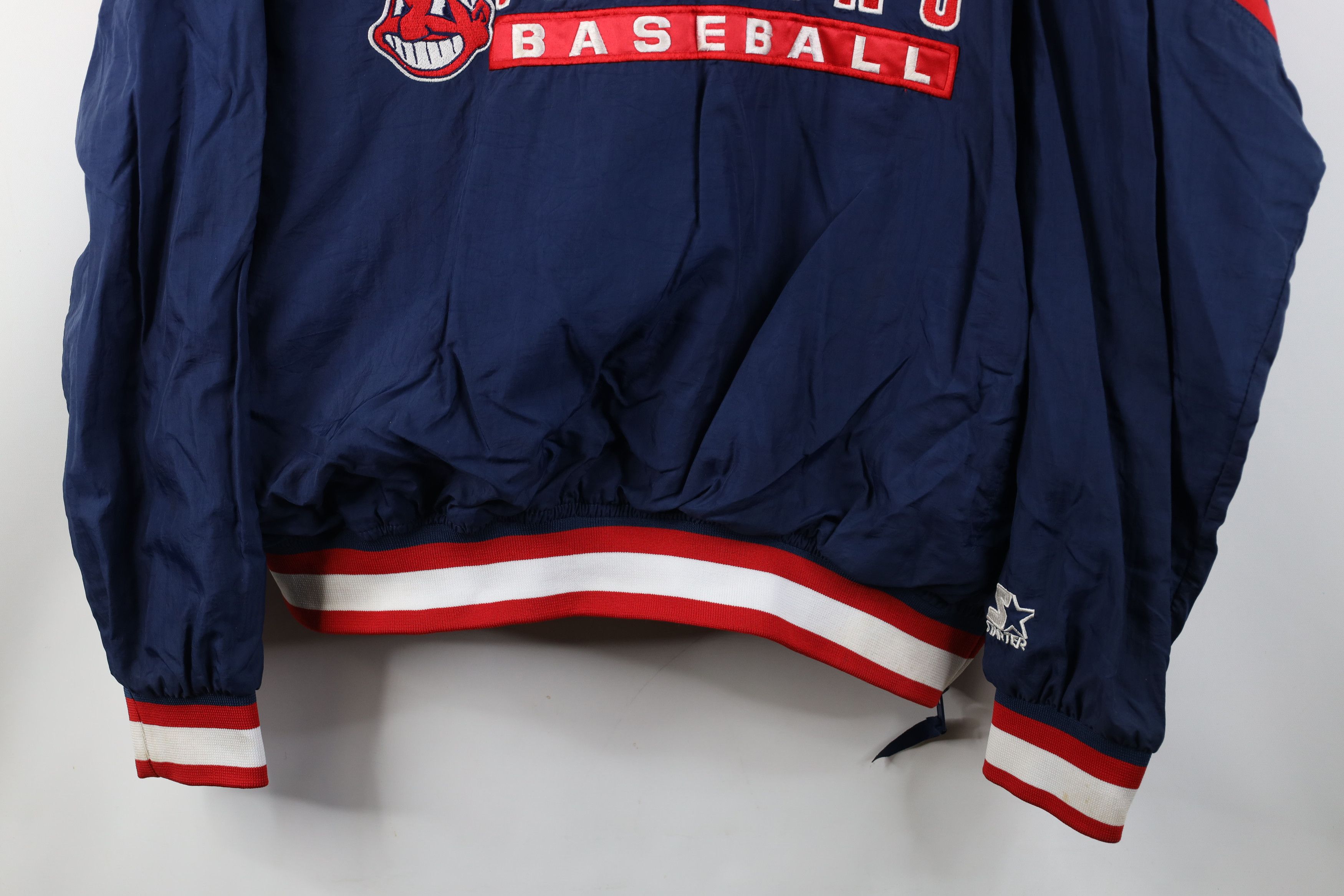 Starter Vintage 90s Starter Cleveland Indians Windbreaker Jacket Size US XL / EU 56 / 4 - 3 Thumbnail