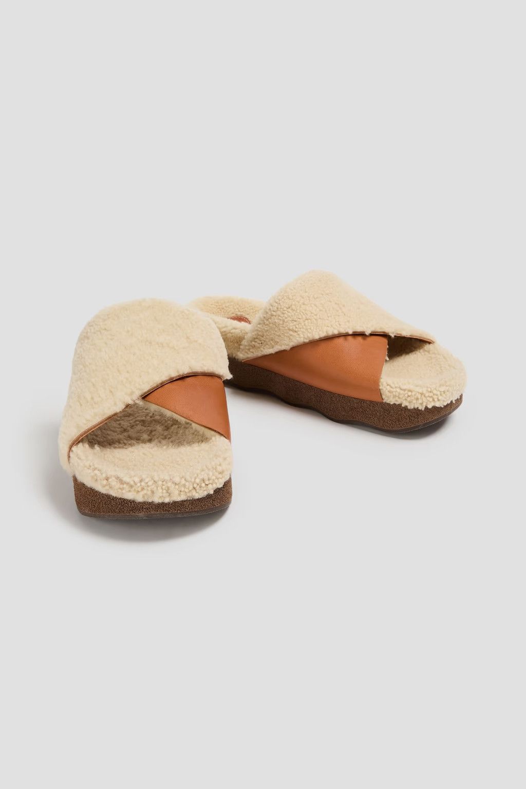 Chloe o1y0825 Leather Slippers in Beige/Brown Size US 6 / IT 36 - 4 Thumbnail