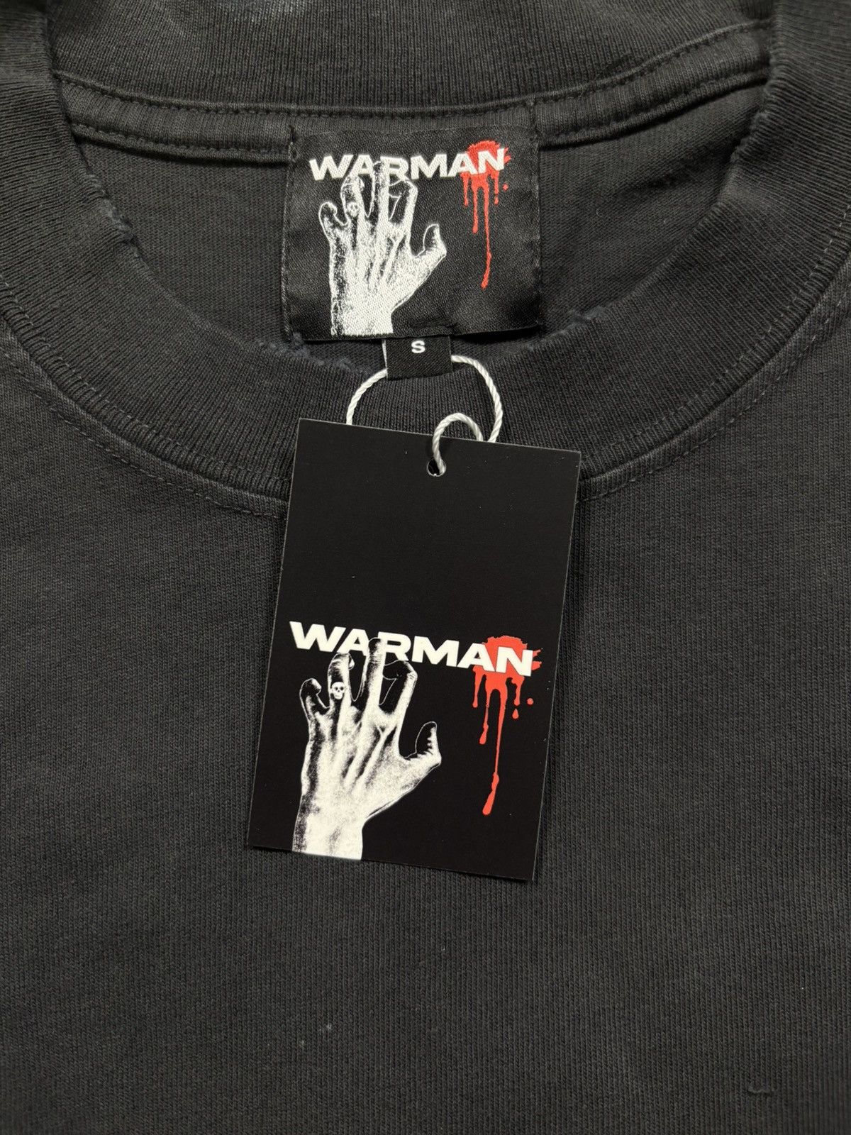 Vintage WARMAN WEEPING ANGEL GRAPHIC TEE, WASHED BLACK Size US S / EU 44-46 / 1 - 9 Thumbnail