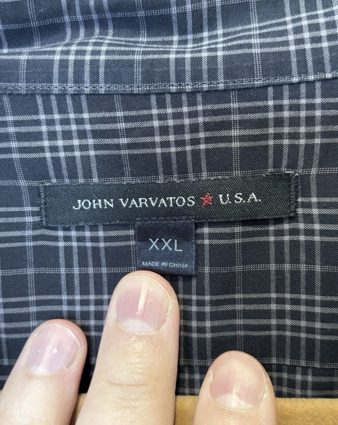 John Varvatos NWT John Varvatos Shirt 2XL XXL Button Up Coal Gray Check Size US XXL / EU 58 / 5 - 5 Thumbnail