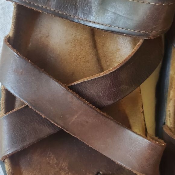 Vintage NAOT Adjustable Strap Brown Toe Hold Sz. 41 (8-8.5) Sandals Size US 8 / IT 38 - 2 Thumbnail