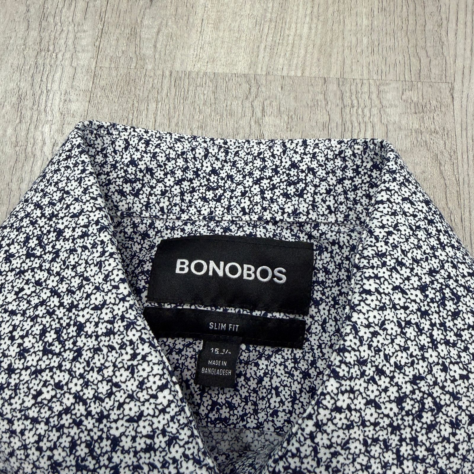 Bonobos Bonobos Shirt Men's 15.5 - 34 Blue White Floral Flower Slim Size US M / EU 48-50 / 2 - 4 Thumbnail