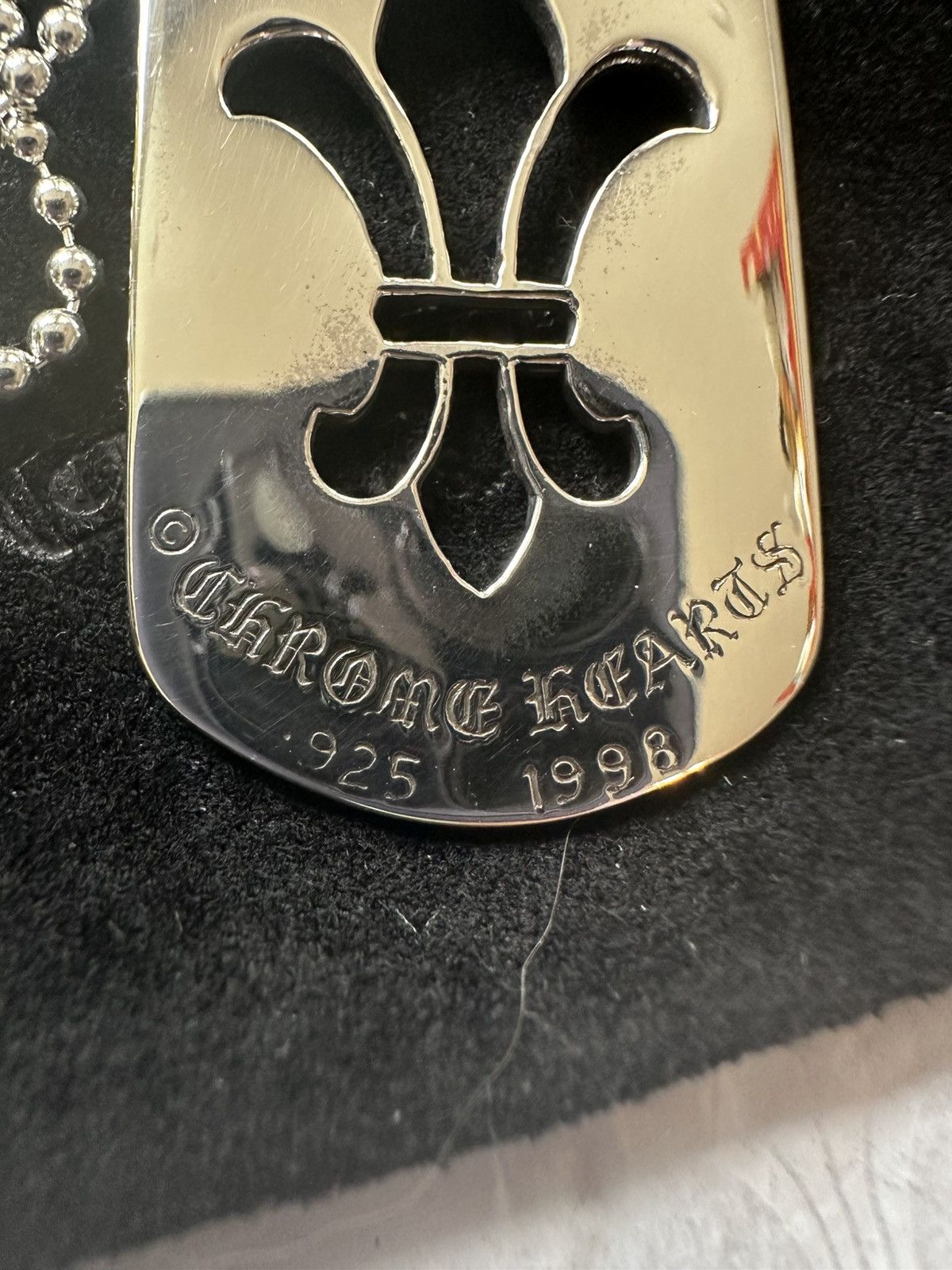 Chrome Hearts Chrome Hearts Large Fleur Cut Out Dog Tag Necklace Size ONE SIZE - 4 Thumbnail
