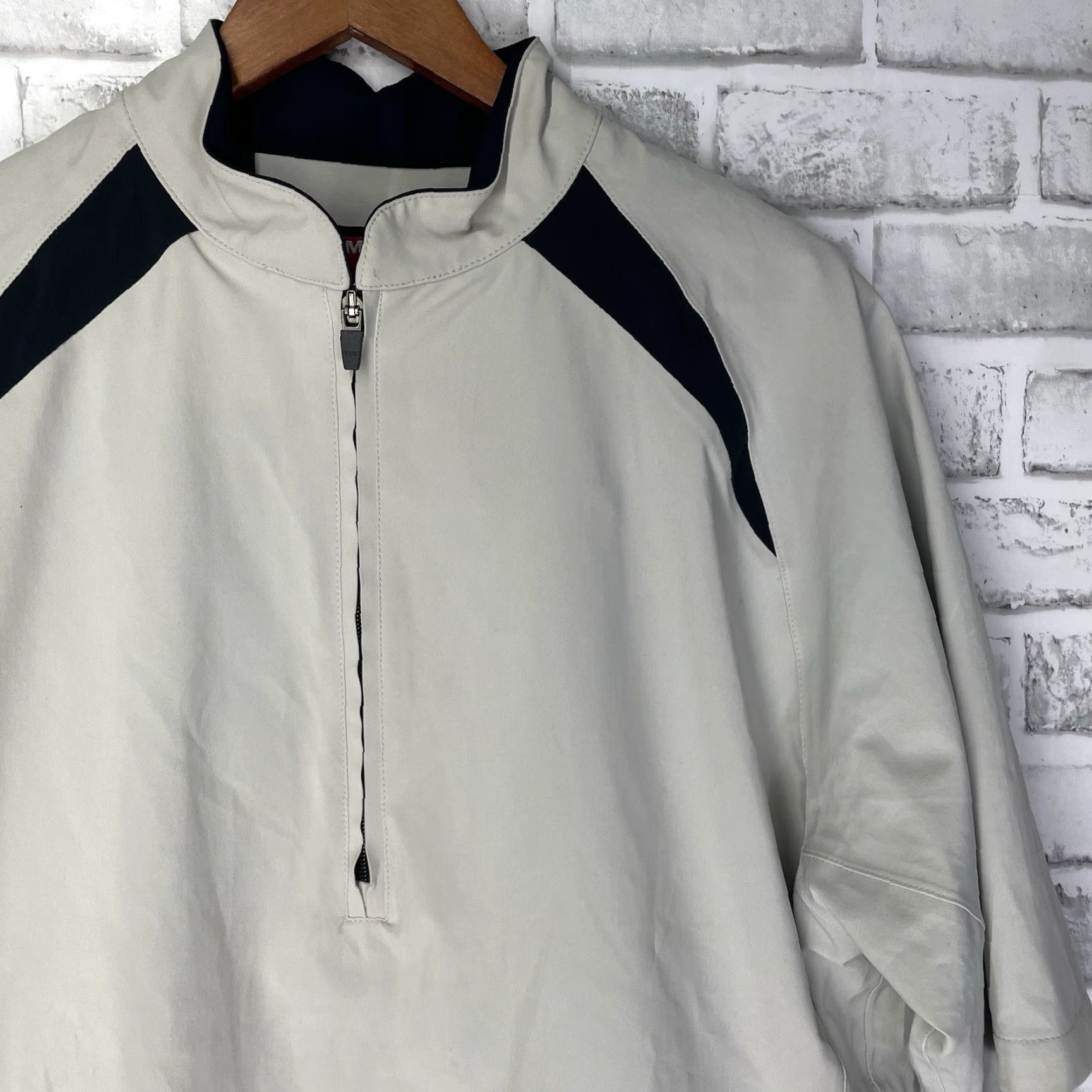 Vintage Sun Mountain Outerwear Jacket Mens Size M Beige Windbreaker Half-Zip Pullover Size US M / EU 48-50 / 2 - 2 Thumbnail