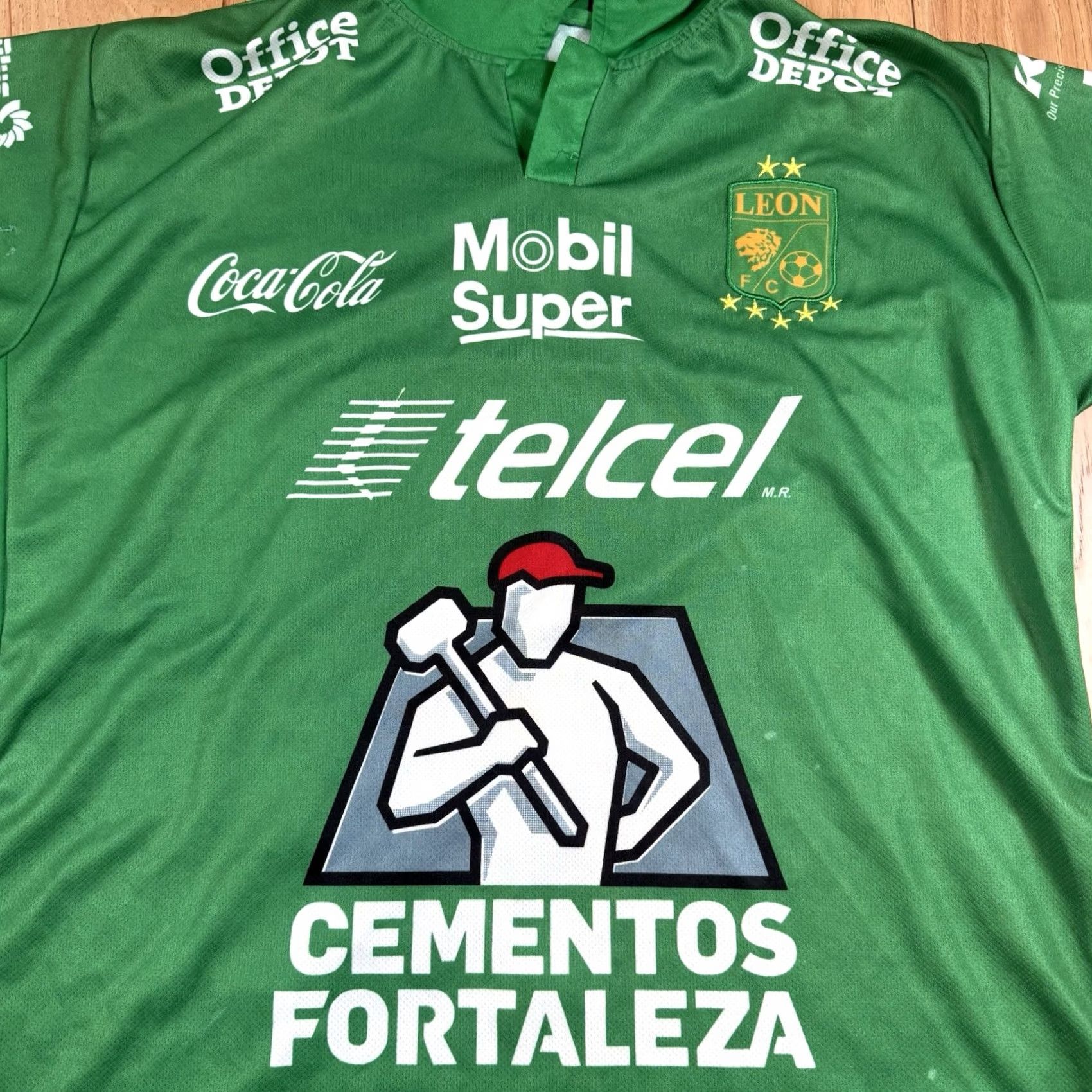 Vintage MX Polo Shirt Soccer Green Mens L Telcel Mobil Ciudad Mederas Caliente Jersey Activewear Size US L / EU 52-54 / 3 - 2 Thumbnail
