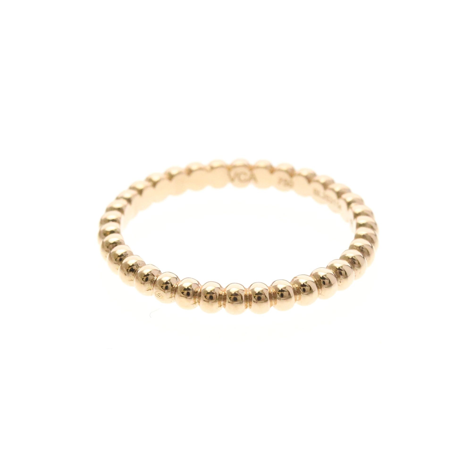 Van Cleef & Arpels Van Cleef & Arpels Perlee Mini Model Pink Gold (18K) Fashion No Stone Band Ring Pink Gold Size ONE SIZE - 1 Thumbnail