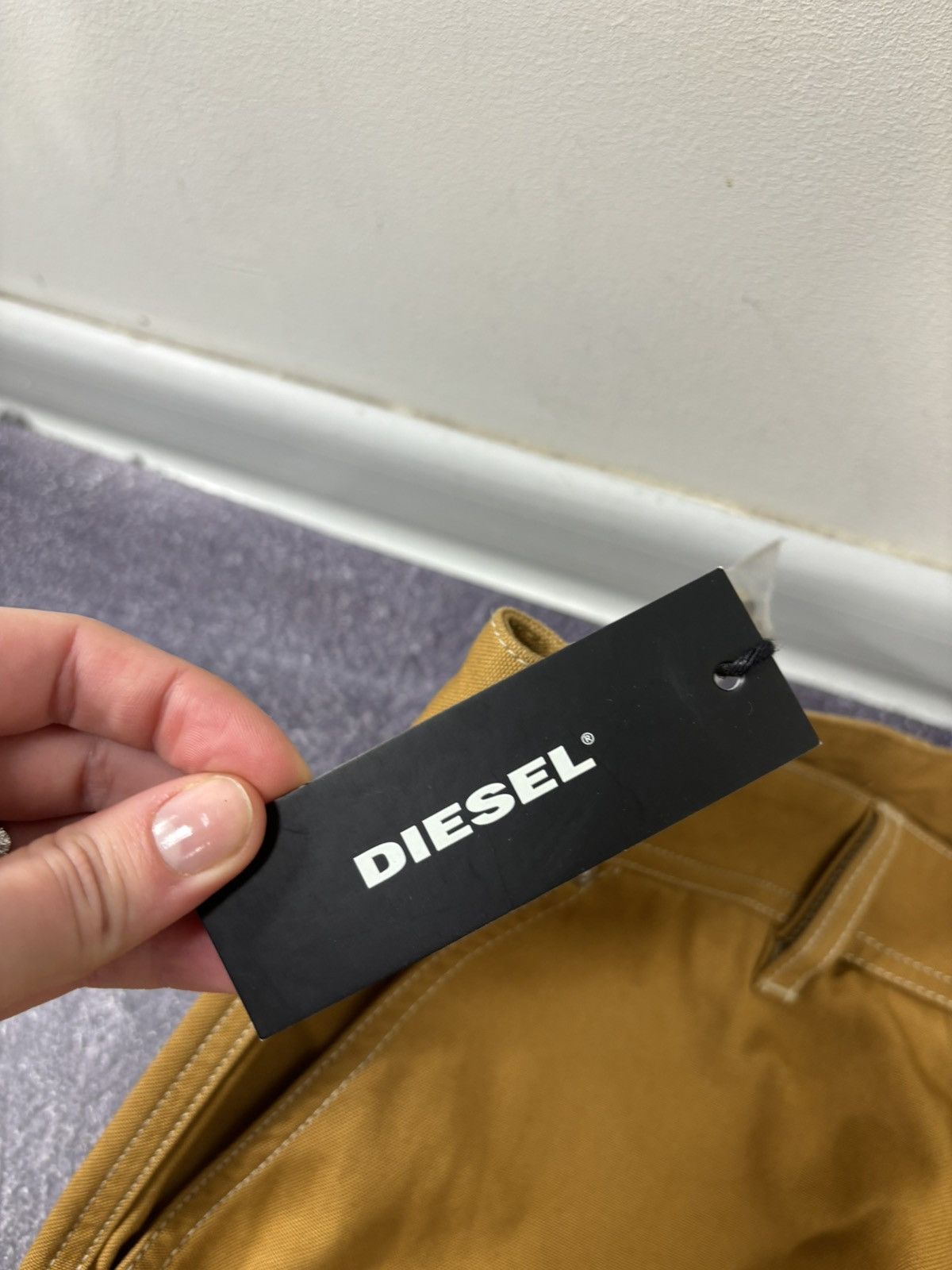 Diesel Diesel P-Frank NWT Buckle Back Men’s Mustard Dungaree Pants Size US 31 - 5 Thumbnail