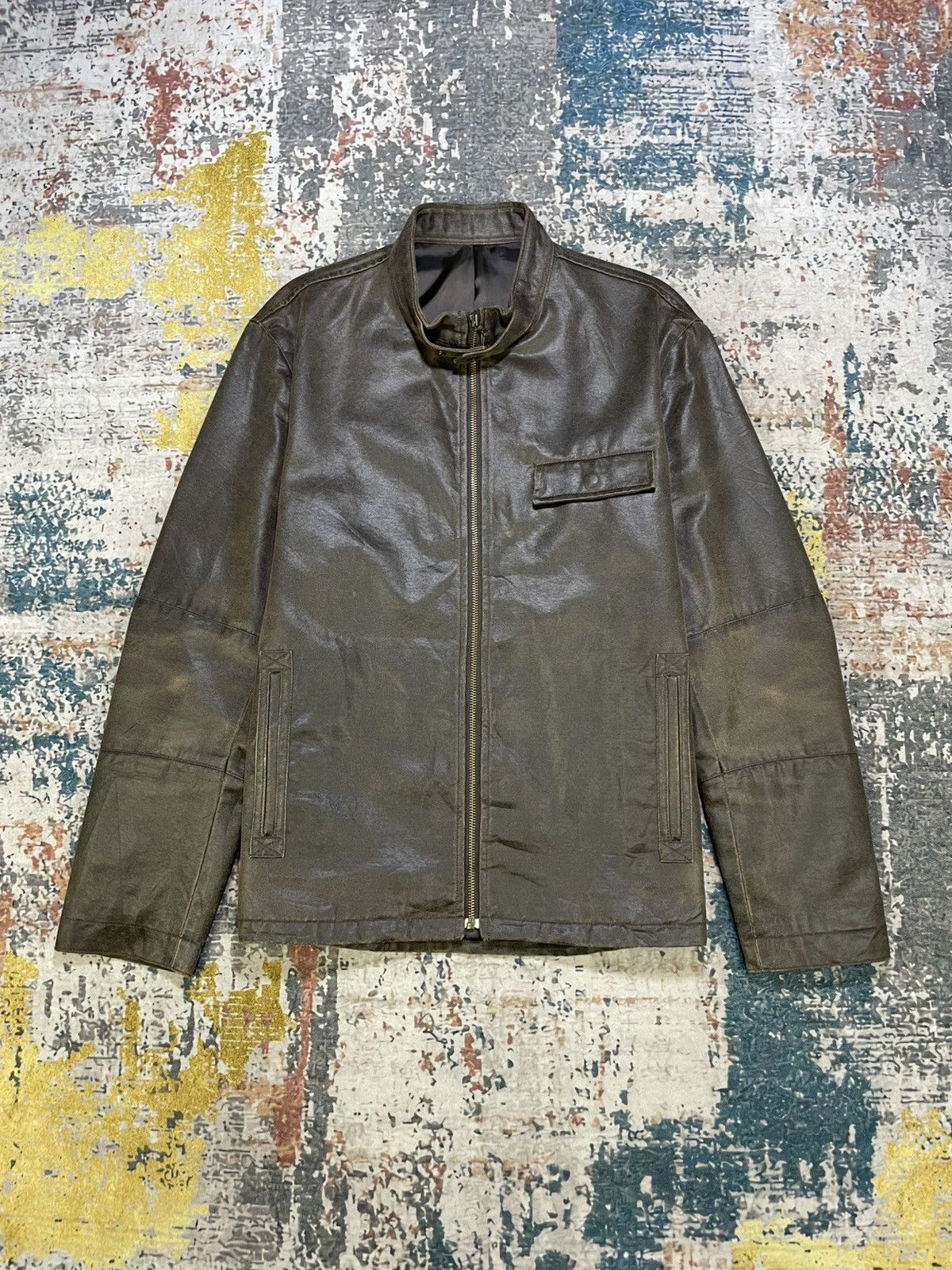 Comme Ca Ism Comme Ca Ism Cafe Racer Faux Leather Jacket Size US L / EU 52-54 / 3 - 3 Thumbnail