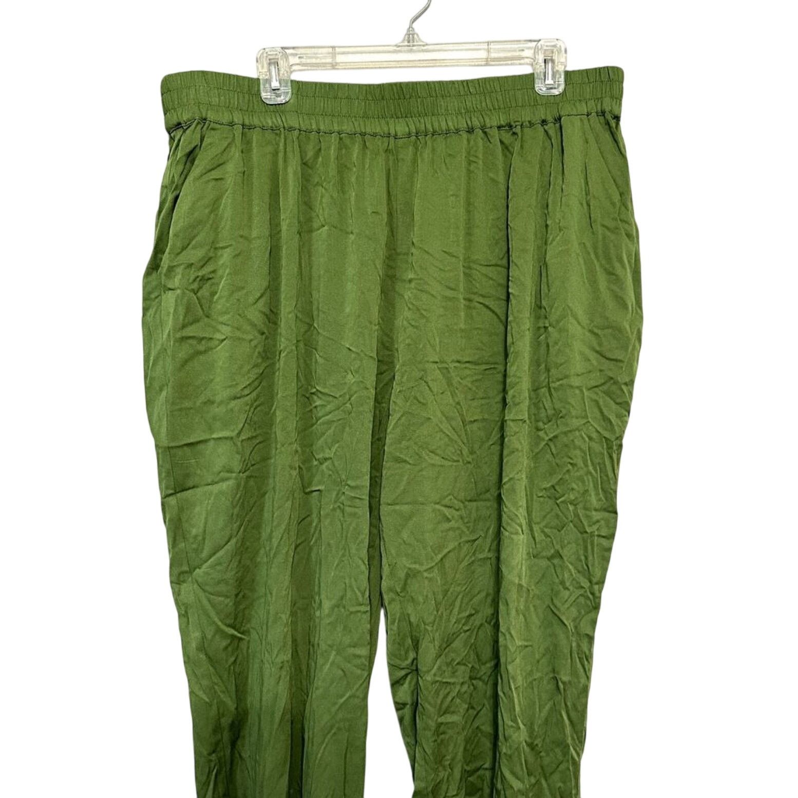Other 11 Honore Woven Joggers Drapey Fit Green W 4X NWOT Size 36" / US 14 / IT 50 - 3 Thumbnail