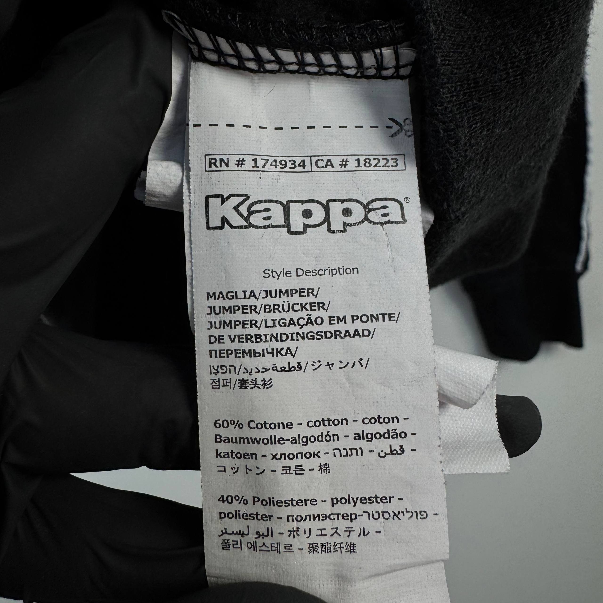 Kappa Kappa Logo Crewneck Sweatshirt Black White Mens Size M Size US M / EU 48-50 / 2 - 4 Thumbnail