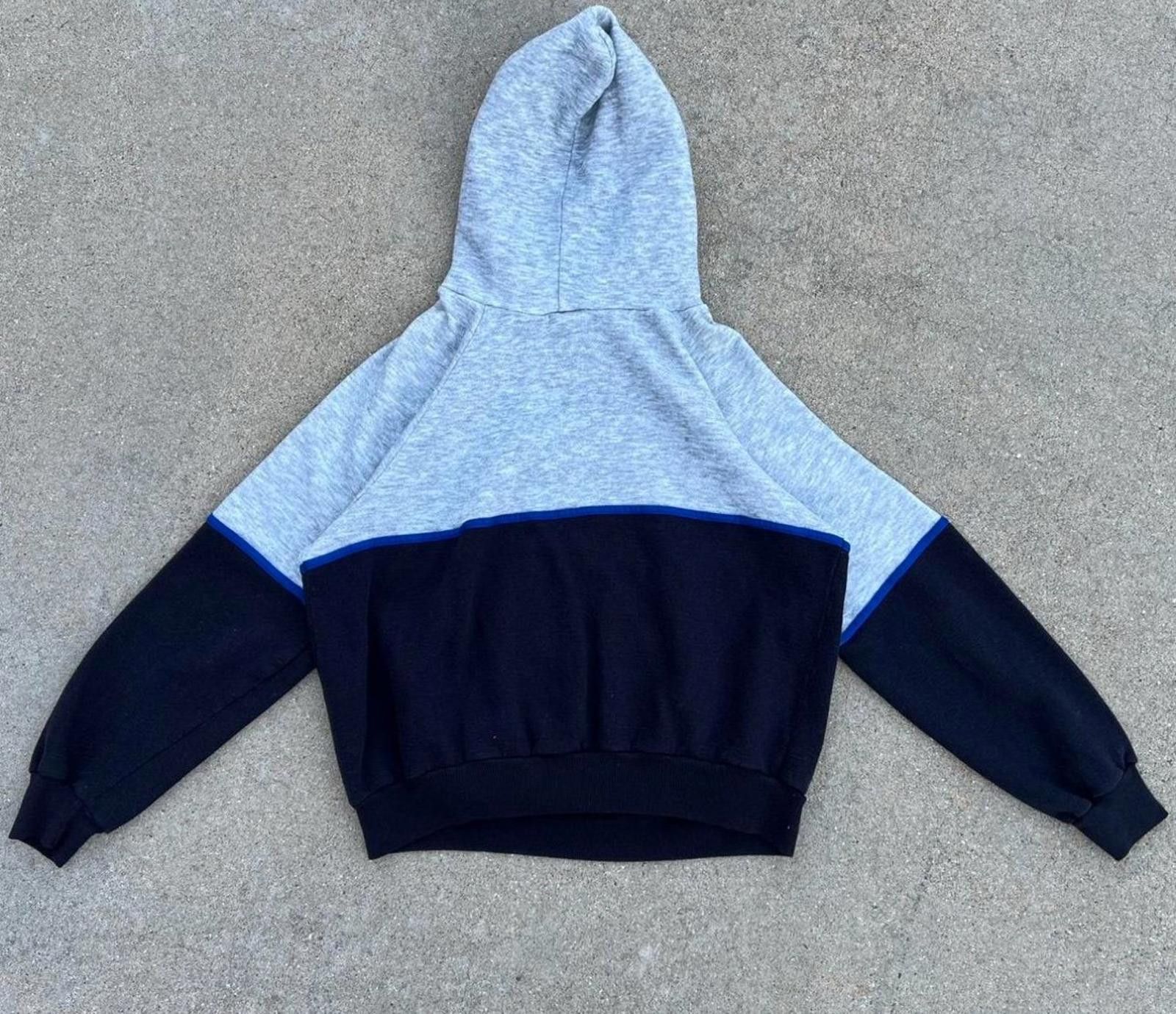 Nike vintage 80s gray and blue nike hoodie Size US XL / EU 56 / 4 - 6 Thumbnail