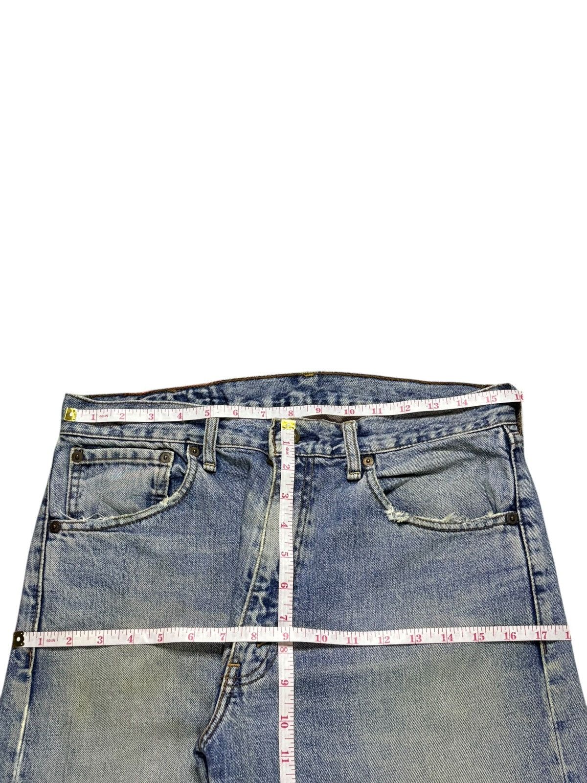 LVC × Levi's × Levi's Vintage Clothing Vintage 90s Levis 503 Mud Wash Distressed Ripped Baggy Jeans Size US 32 / EU 48 - 12 Thumbnail