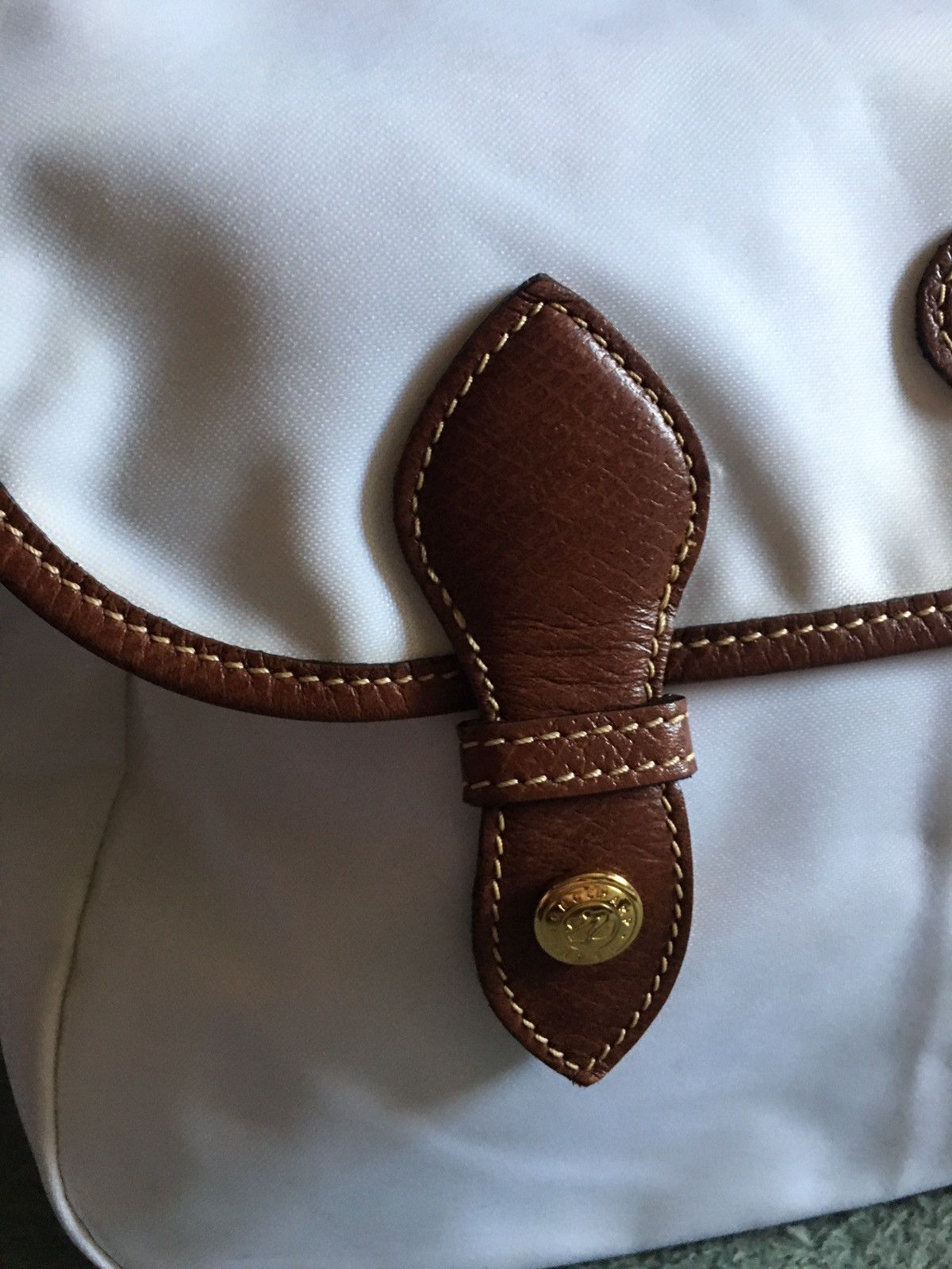 Longchamp Longchamp Vintage White Shoulder Messenger Bag Size ONE SIZE - 4 Thumbnail