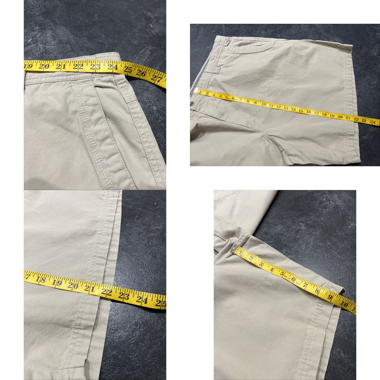 Vintage Columbia Cargo Shorts Mens 50W 9L Beige Khaki Cotton Flat Front Inseam 9in Snap Pockets Outdoor Casual Regular Size 50 Size US 34 / EU 50 - 8 Thumbnail