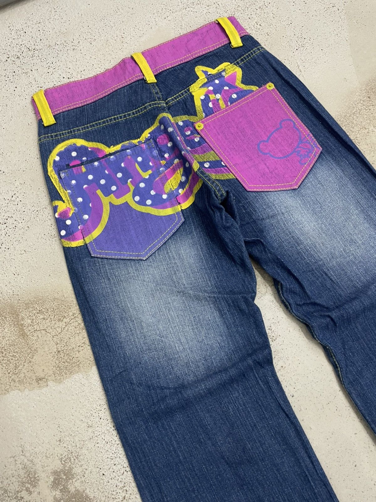 Hysteric Glamour Blue Angel Graffiti Painting Y2K Clone Devgru Style Surf Size US 27 - 4 Thumbnail