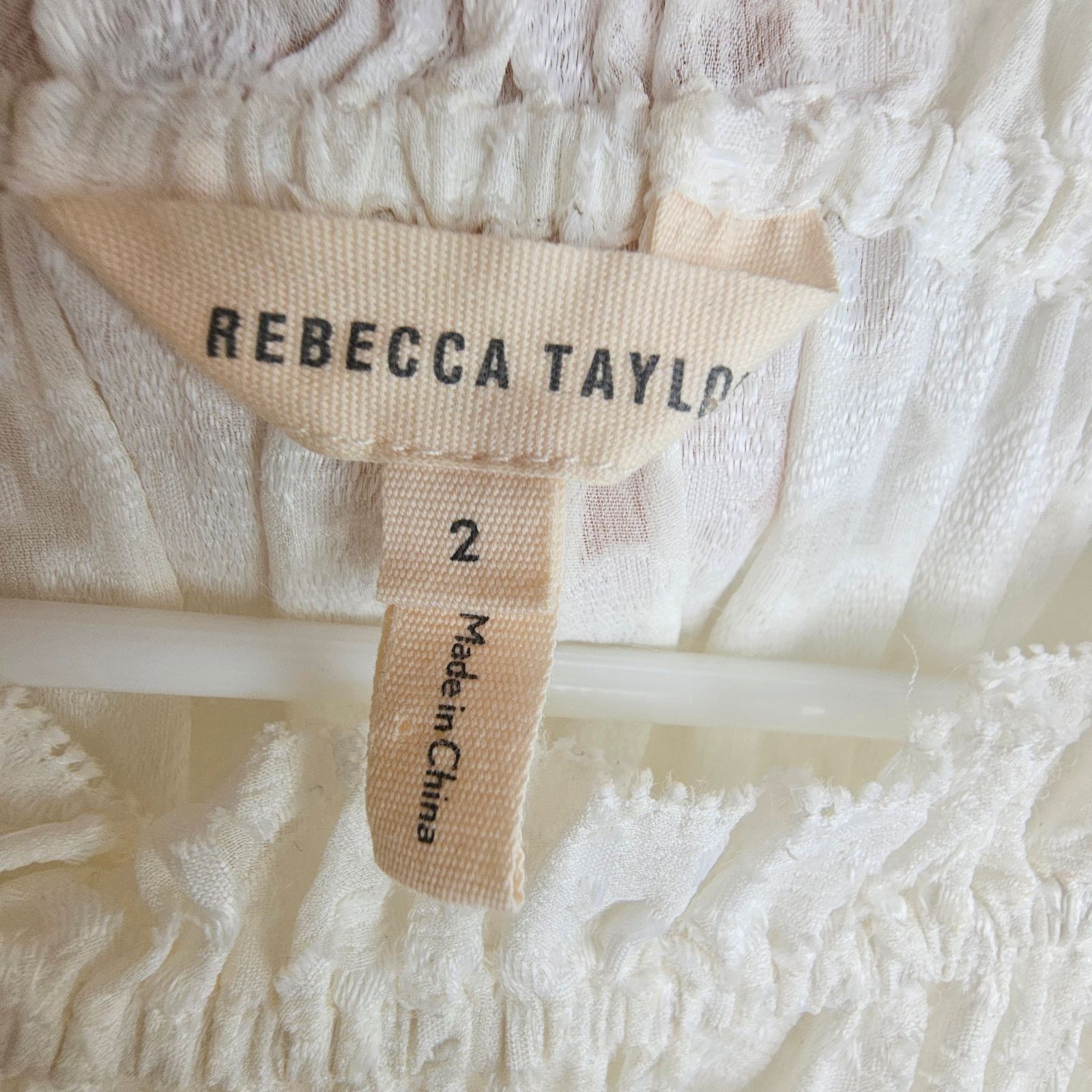 Rebecca Taylor Rebecca Taylor Womens Julia Silk Top Sz 2 Floral Lace Luxury Size XS / US 0-2 / IT 36-38 - 7 Thumbnail