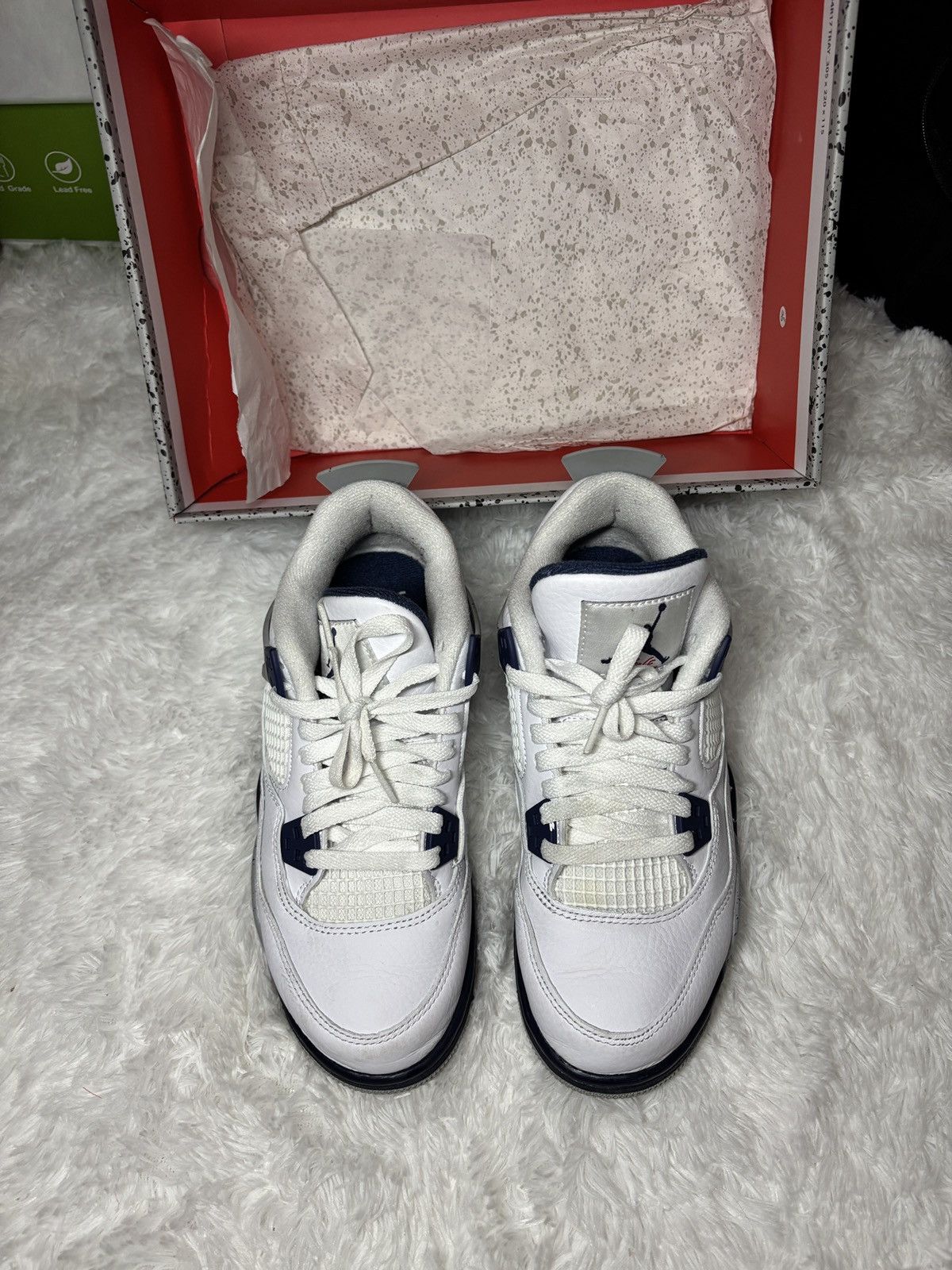 Jordan Brand Air Jordan 4 Retro GS 'Midnight Navy' Size US 5.5 / IT 35.5 - 3 Thumbnail