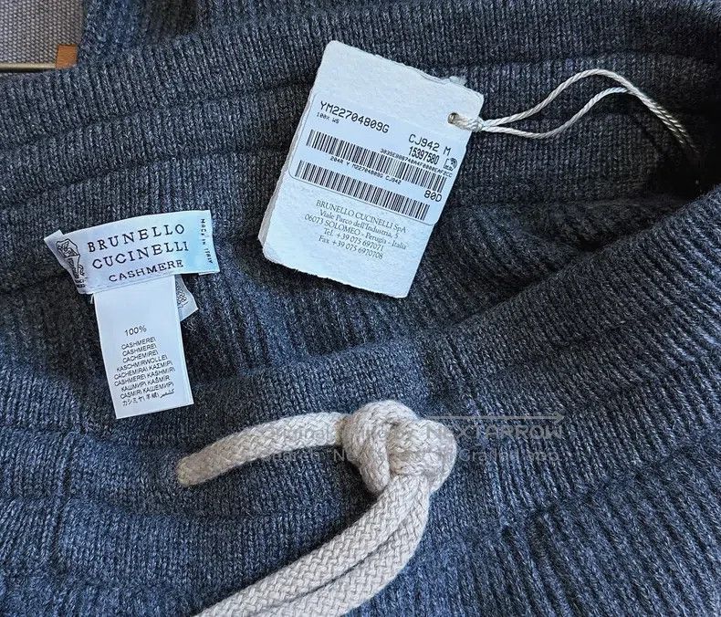 Brunello Cucinelli size M English Ribbed Cashmere Jogger Pa