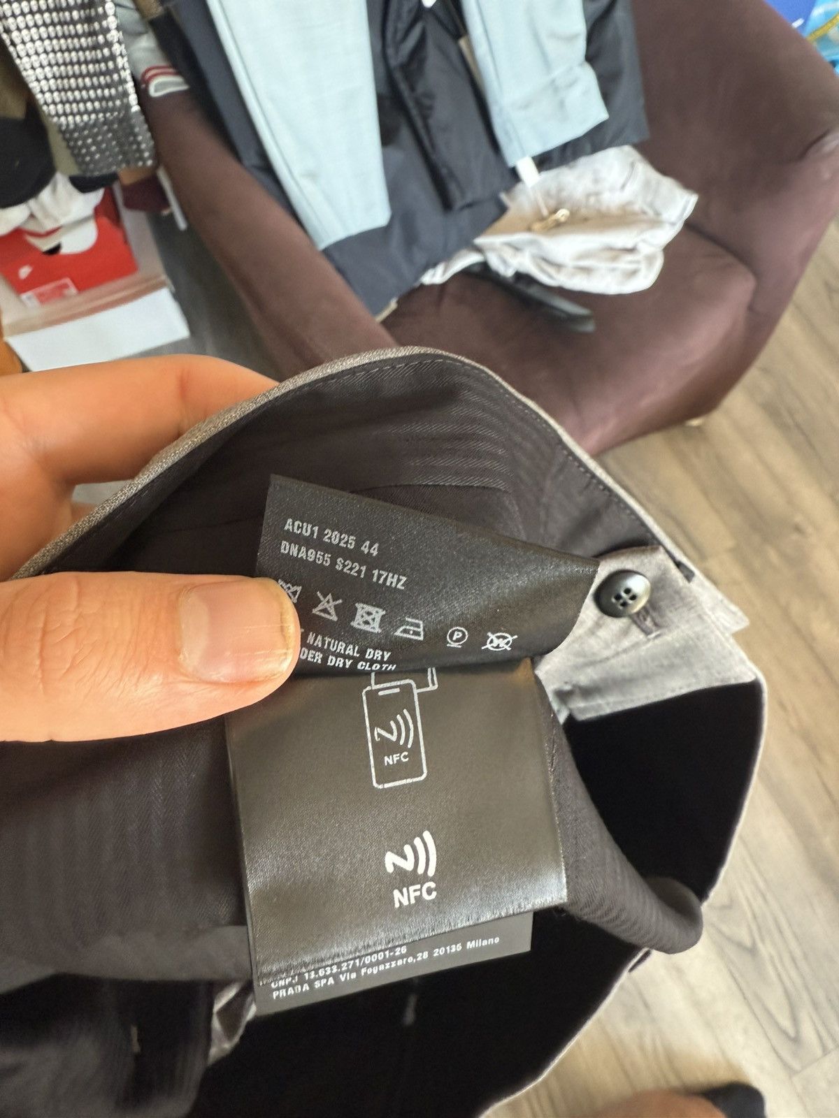 Prada Slim Wool Trousers in Grey Size US 34 / EU 50 - 11 Thumbnail