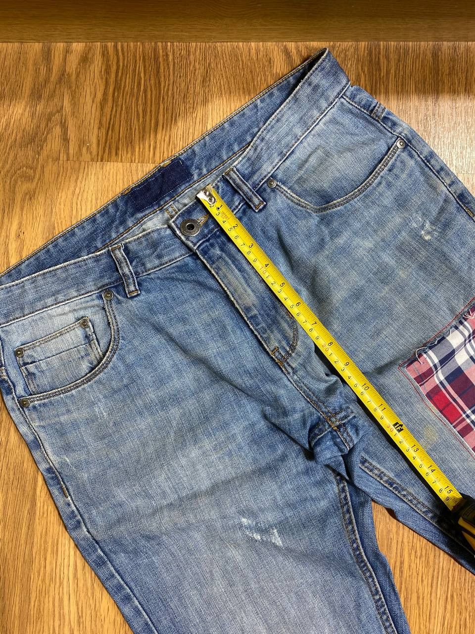 Japanese Brand Dirty Distressed Jeans Patchwork Painted Flared Baggy Size US 32 / EU 48 - 20 Thumbnail